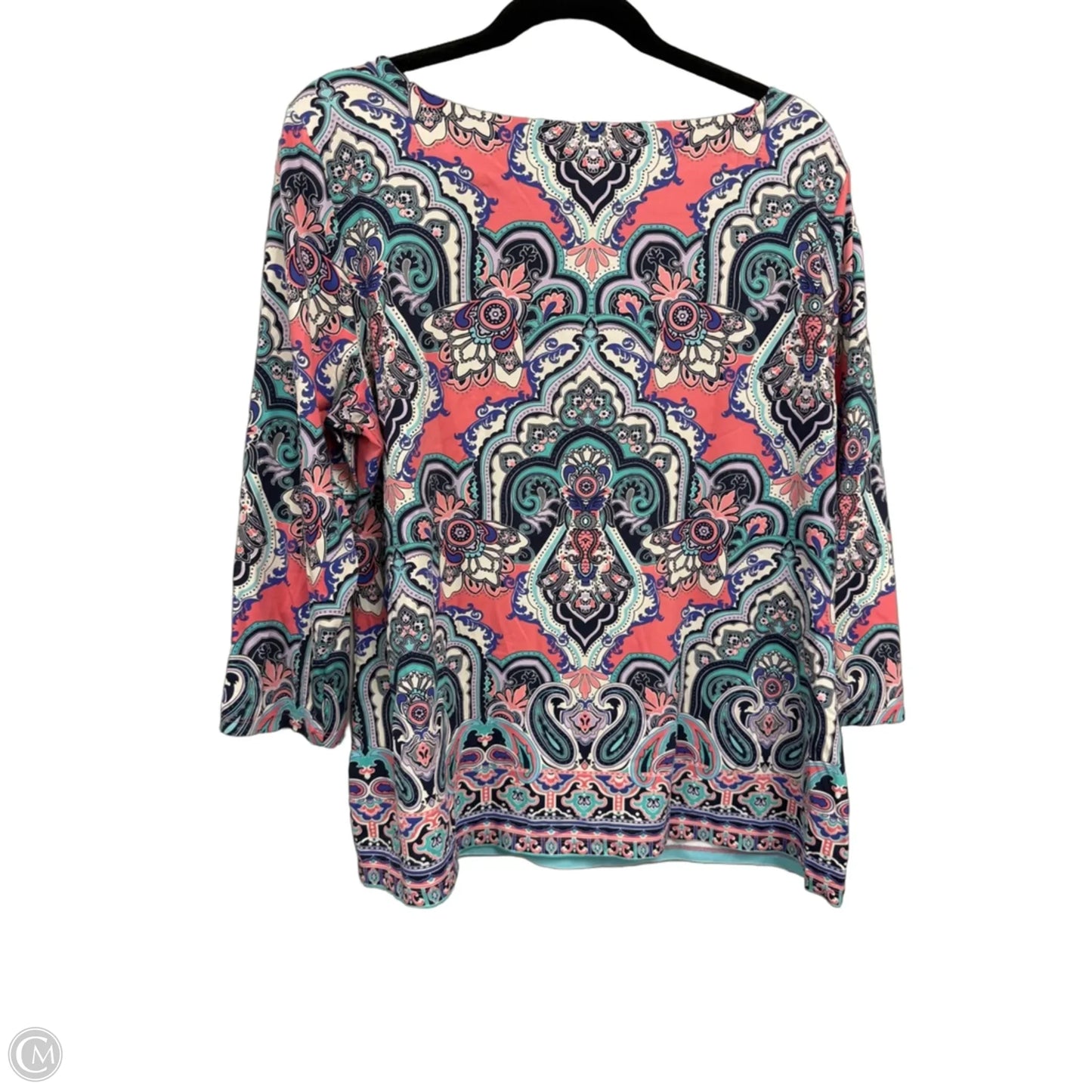 Top Long Sleeve By Charter Club In Pink & Purple, Size: Xl
