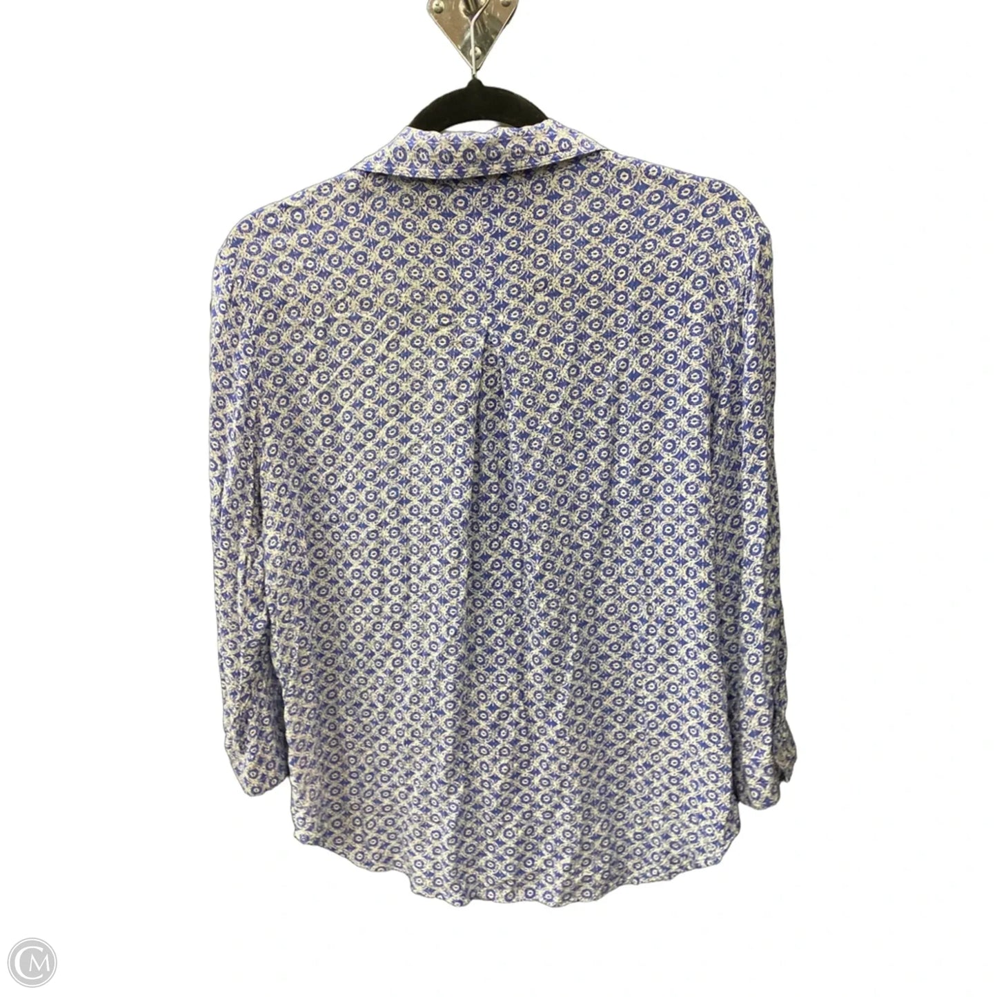 Top 3/4 Sleeve By Grand And Greene In Blue, Size: M