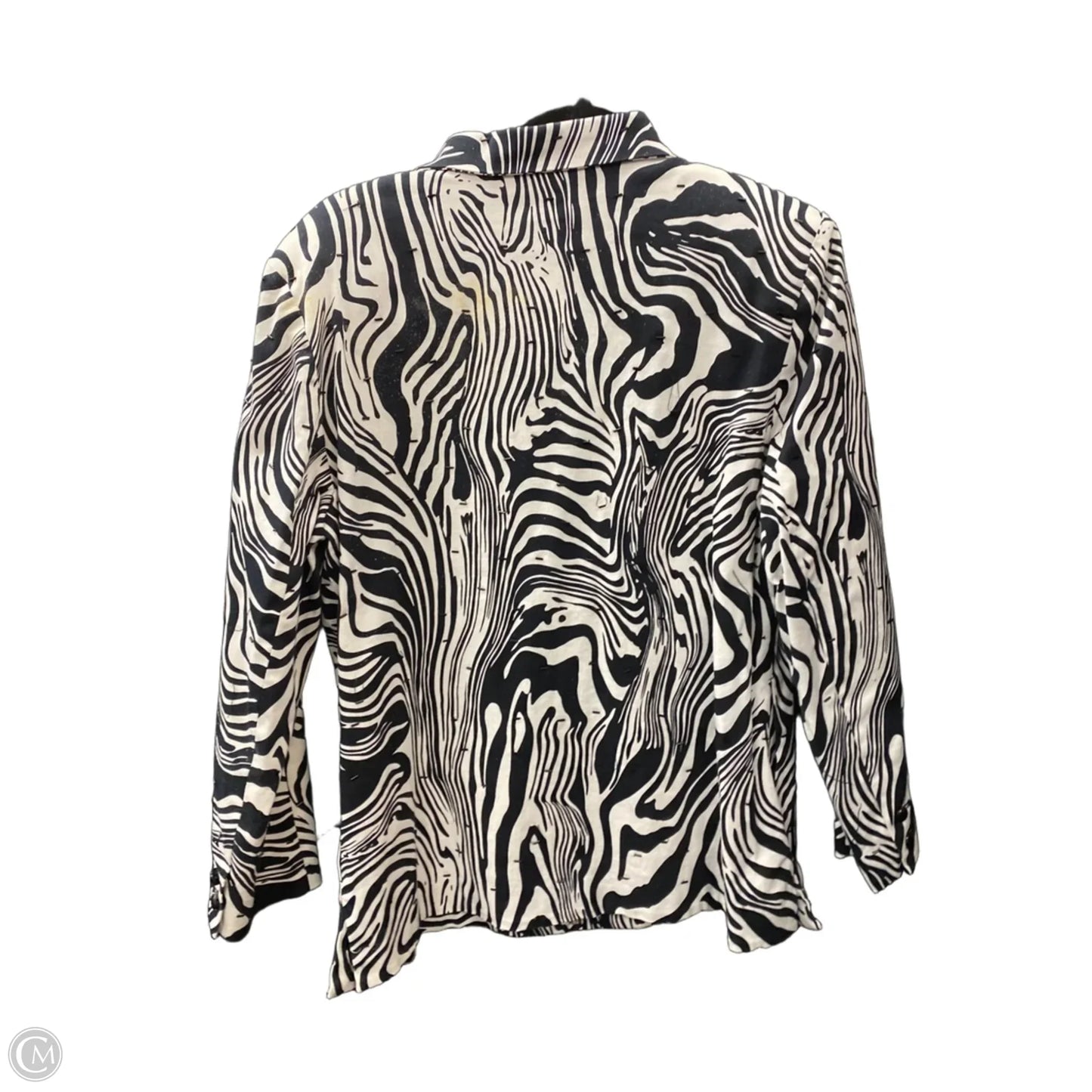 Jacket Denim By Clothes Mentor In Animal Print, Size: 12