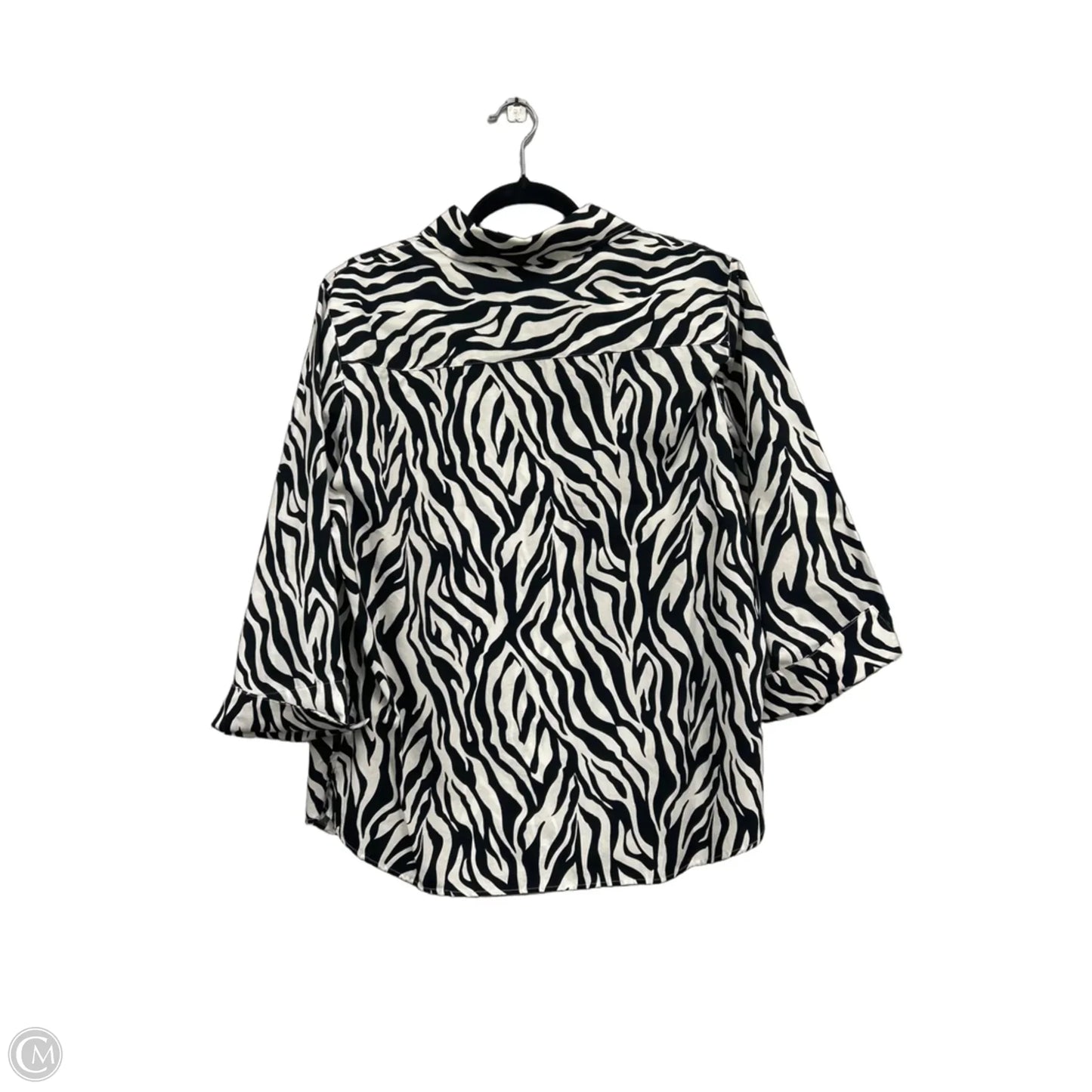 Blouse Long Sleeve By West Bound In Animal Print, Size: 16
