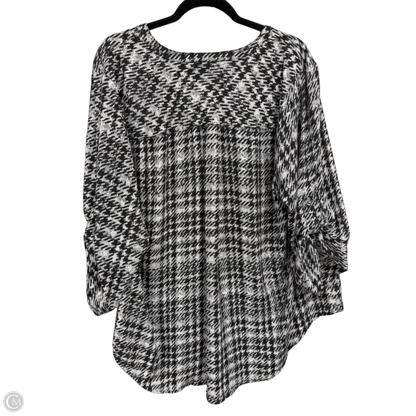 Blouse 3/4 Sleeve By Torrid In Black & White, Size: 3x