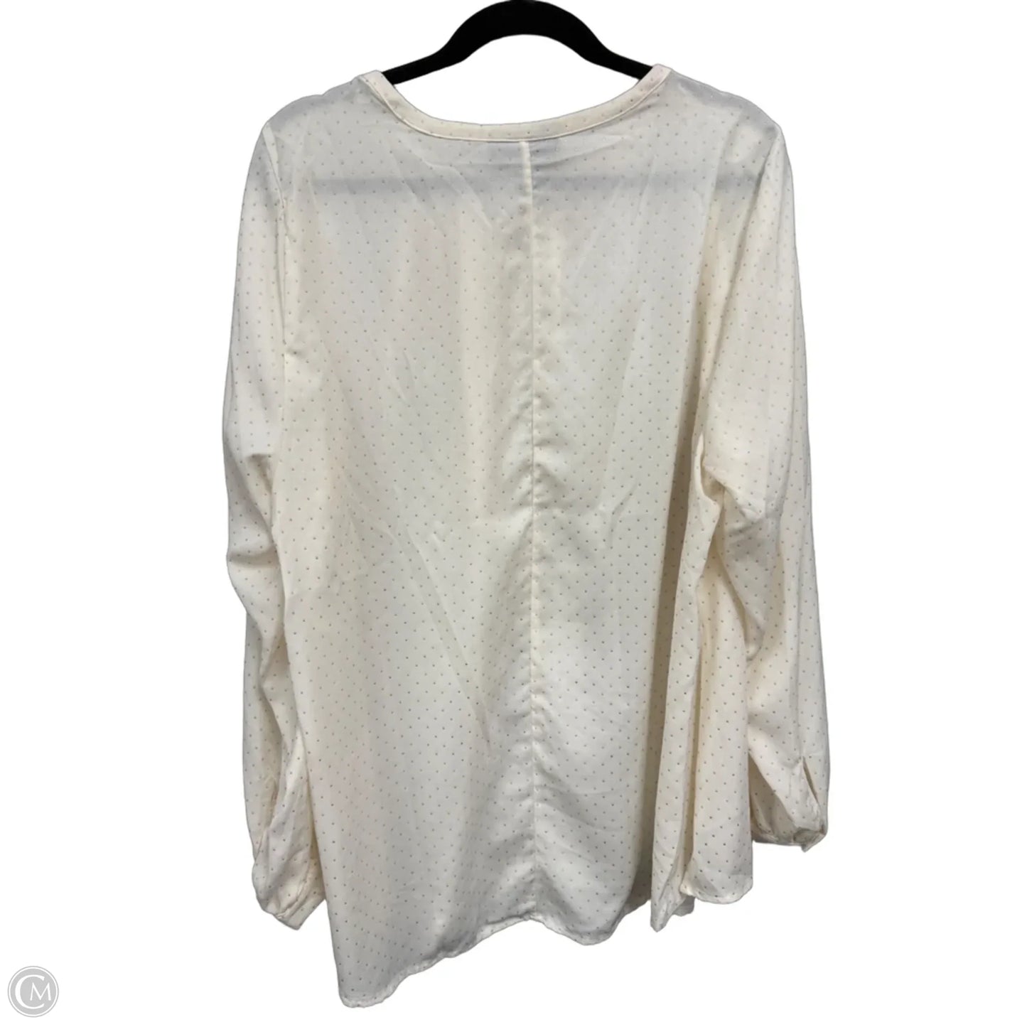Blouse Long Sleeve By Lane Bryant In White, Size: 18