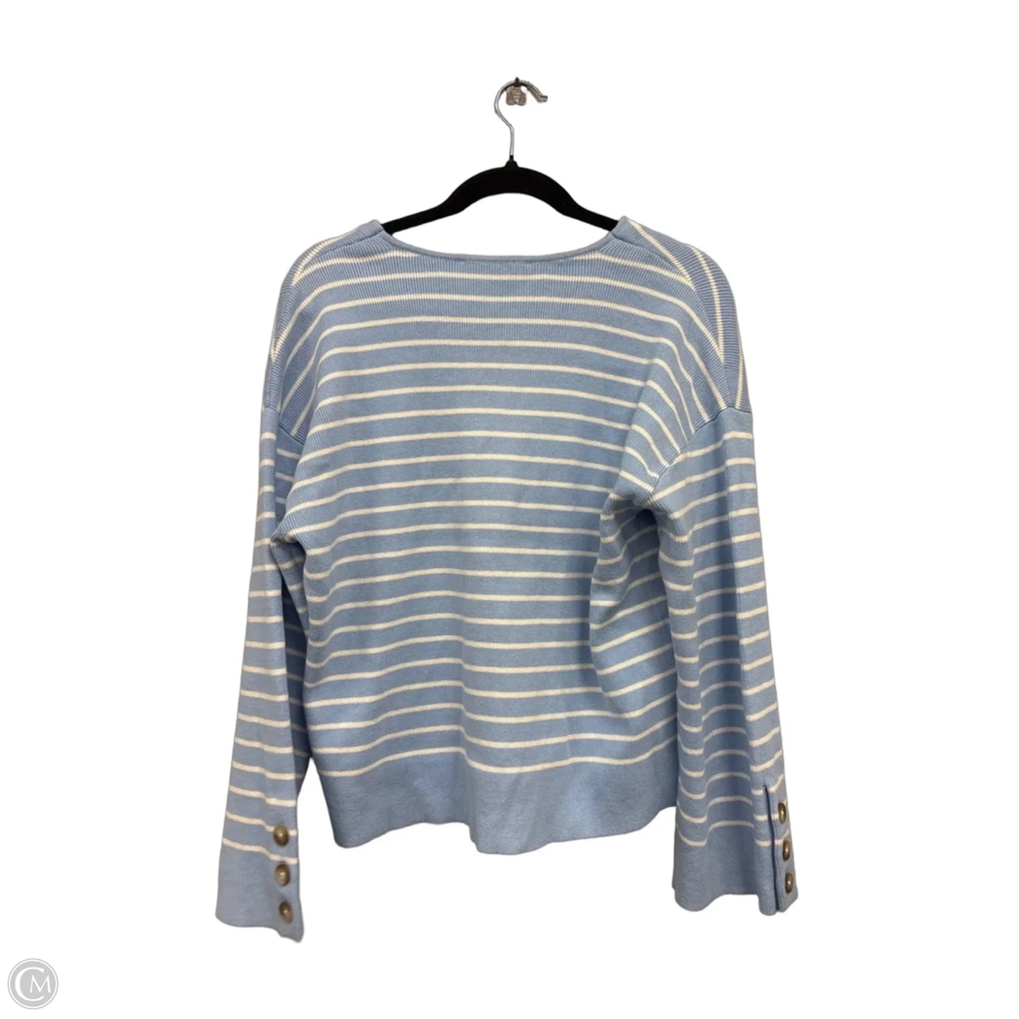 Sweater By Loft In Blue & White, Size: S