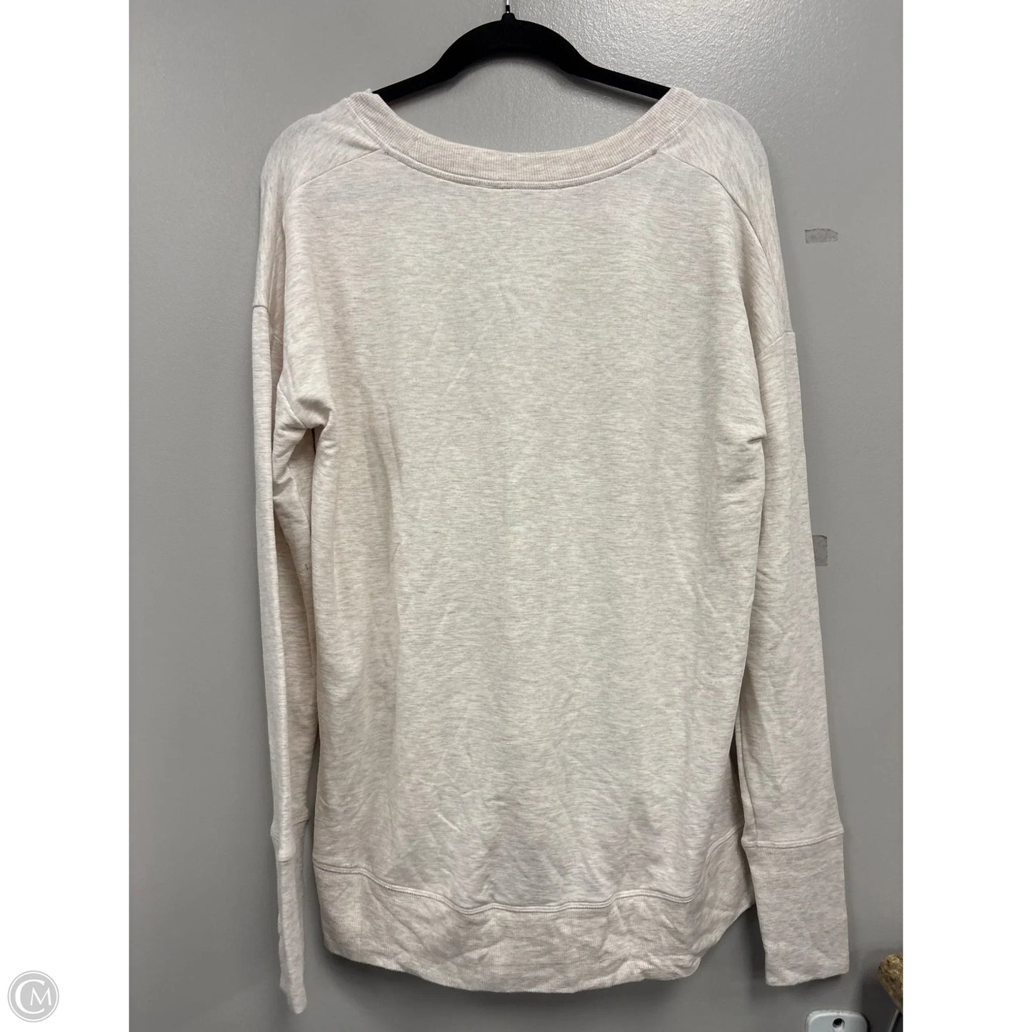 Sweatshirt Crewneck By Athleta In Cream, Size: M