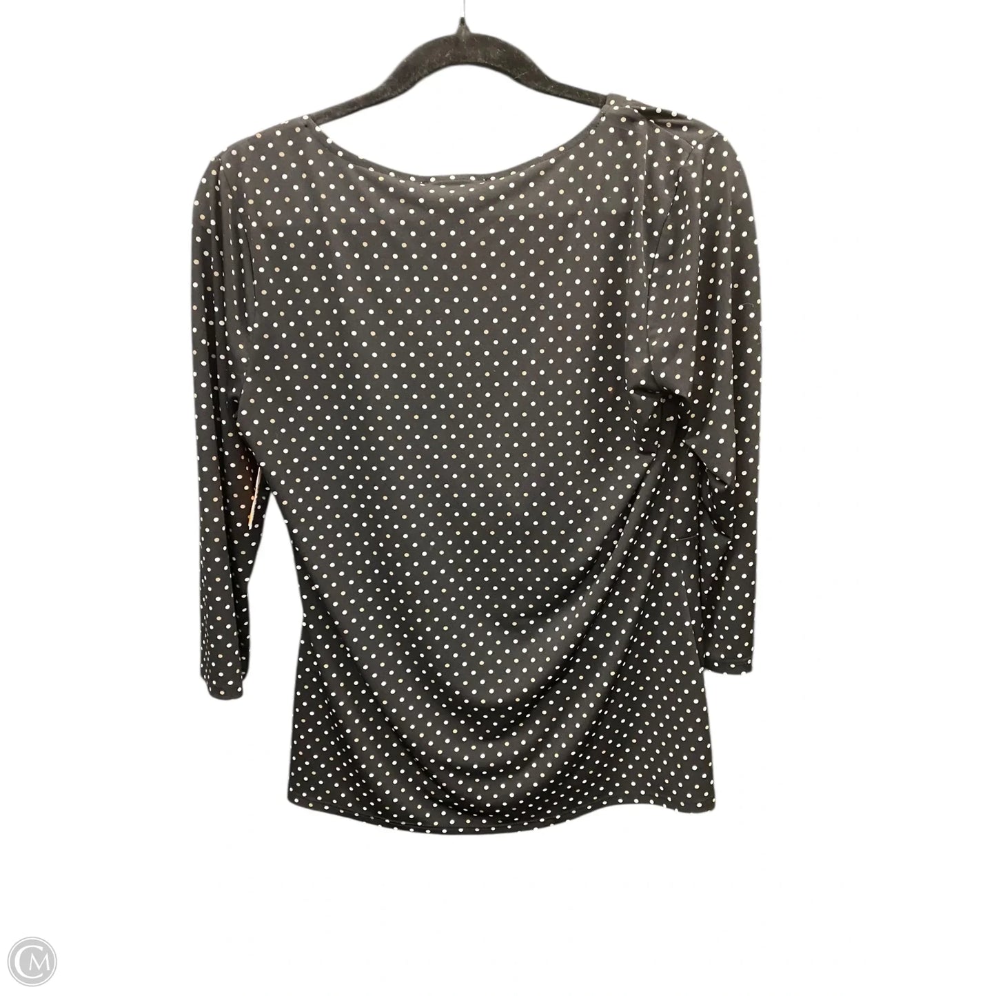 Top 3/4 Sleeve By White House Black Market In Polkadot Pattern, Size: M