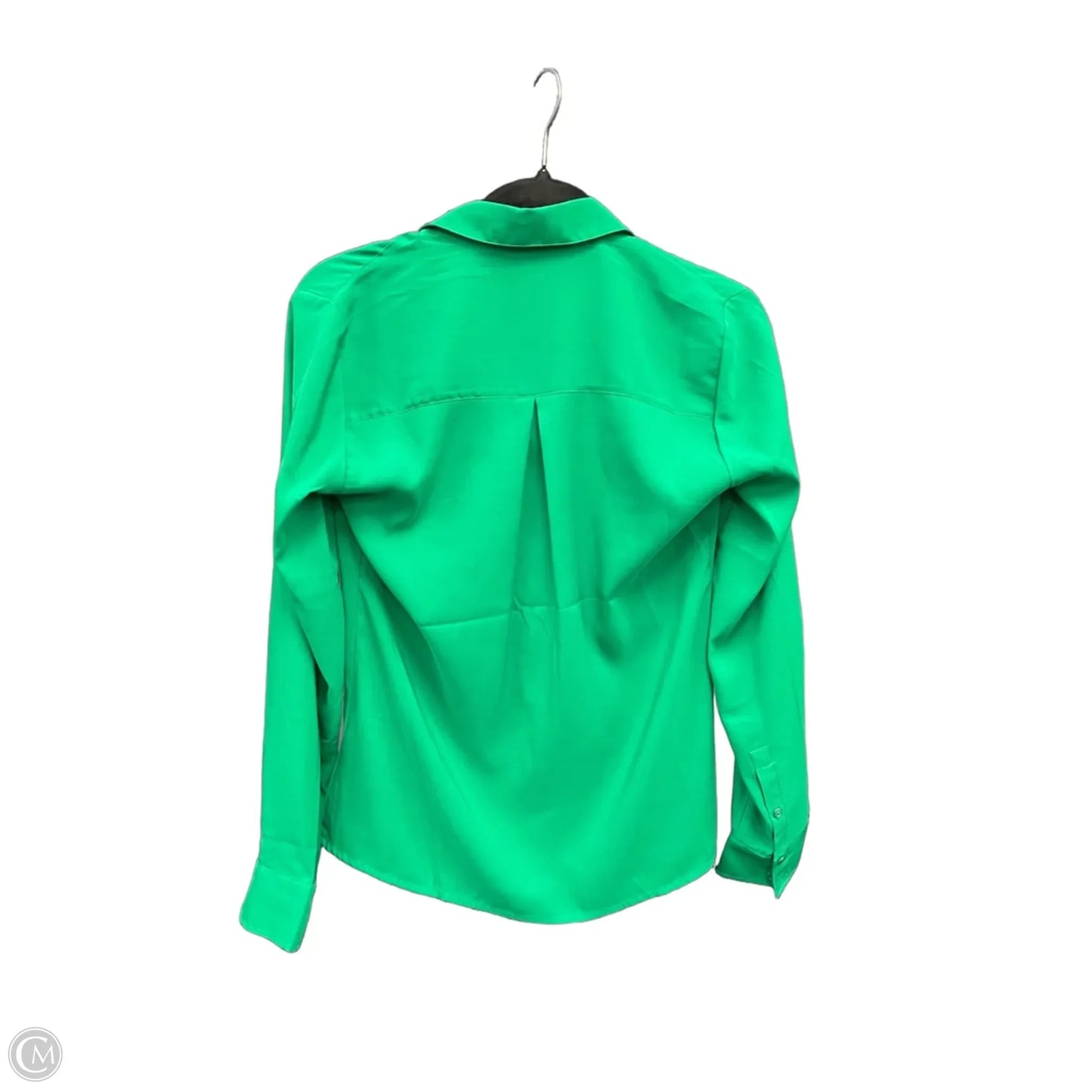 Blouse Long Sleeve By Express In Green, Size: Xs