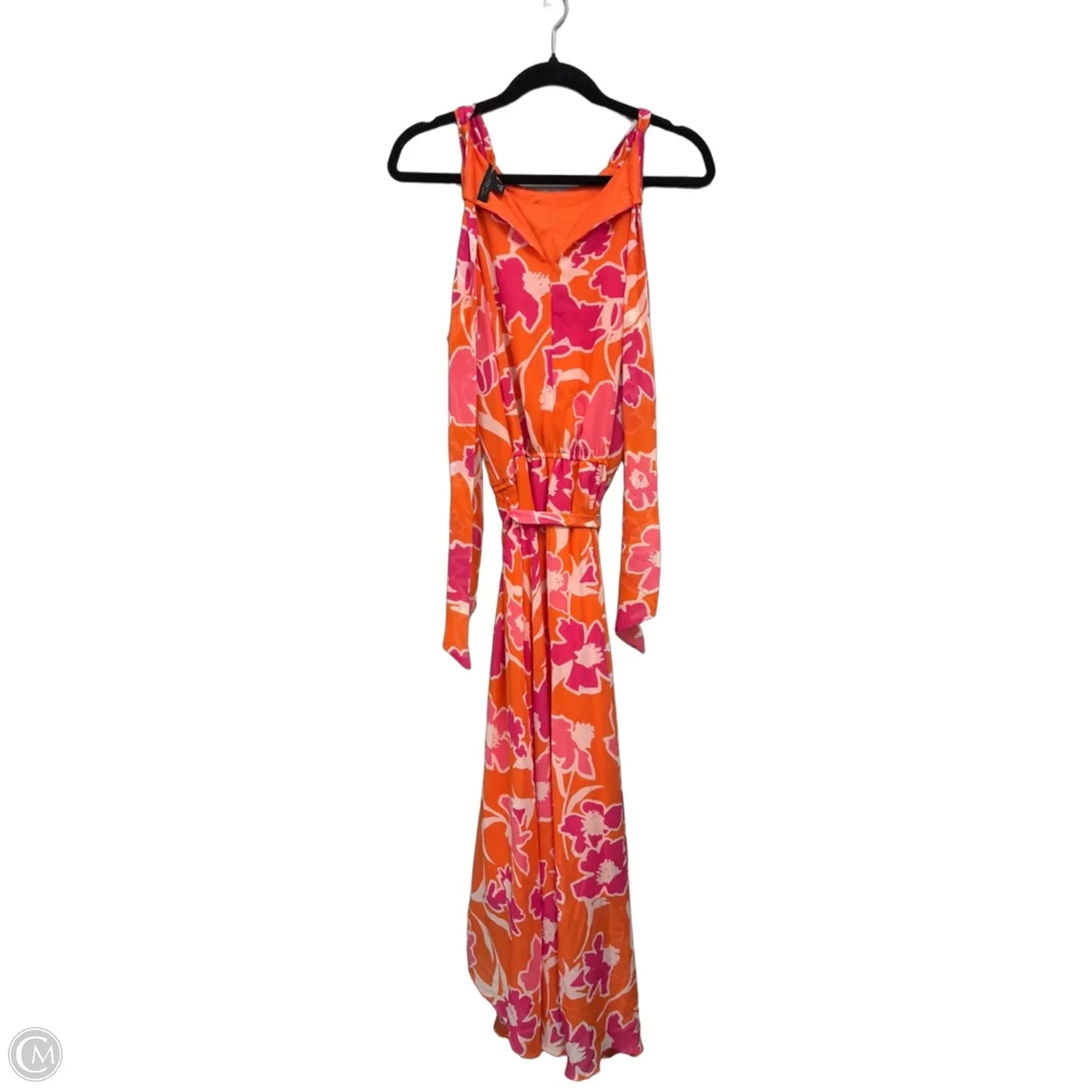 Dress Casual Midi By Inc In Orange & Pink, Size: 12