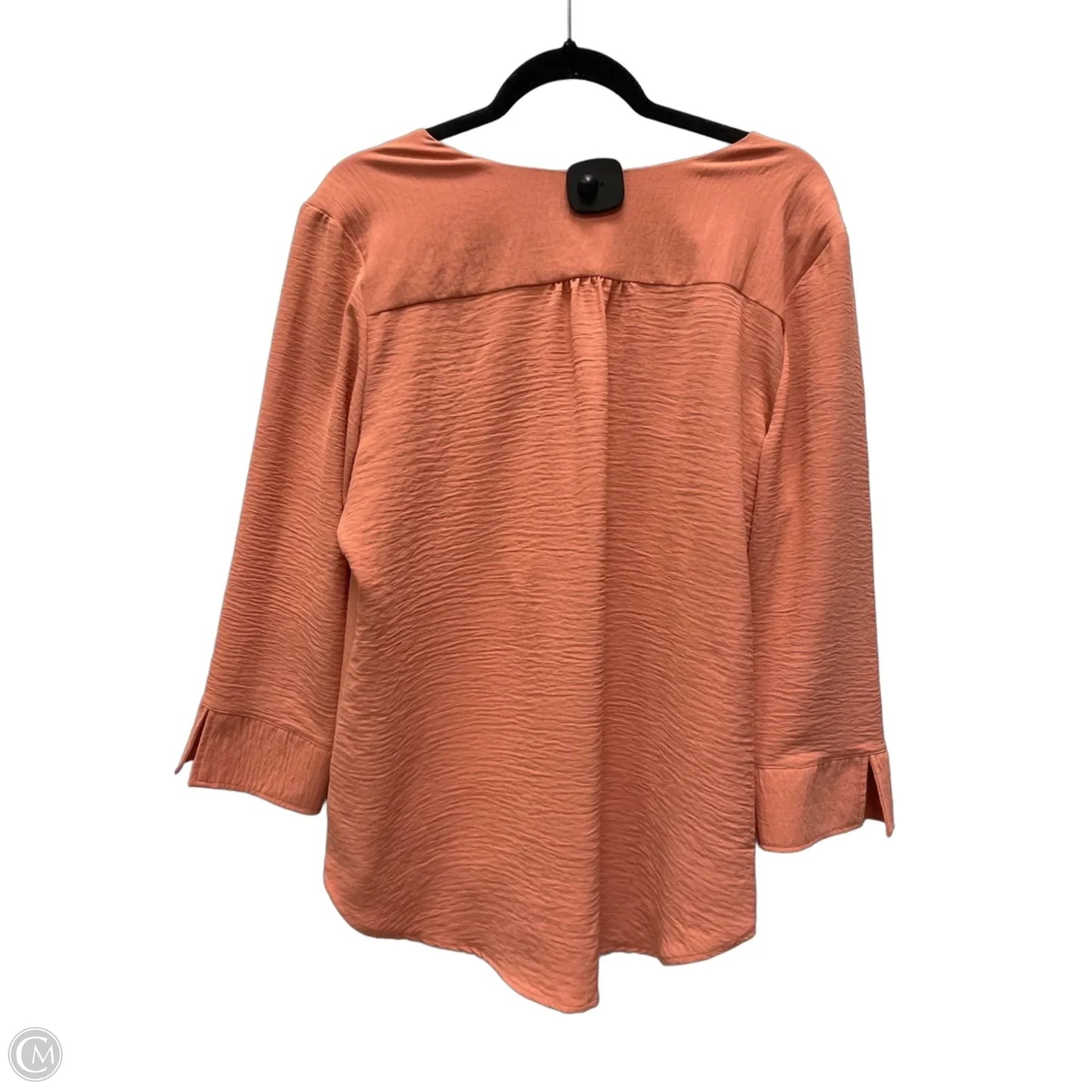 Top 3/4 Sleeve By Fred David In Peach, Size: L