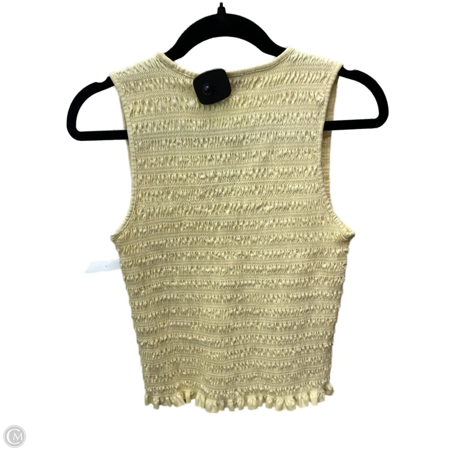 Top Sleeveless By Loft In Yellow, Size: M