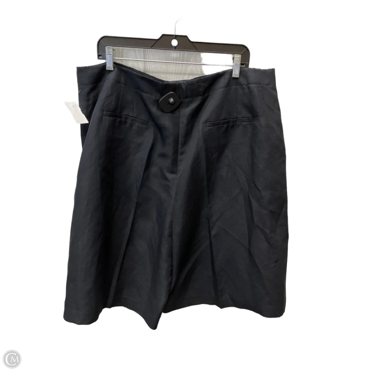 Shorts Designer By Lafayette 148 In Black, Size: 18