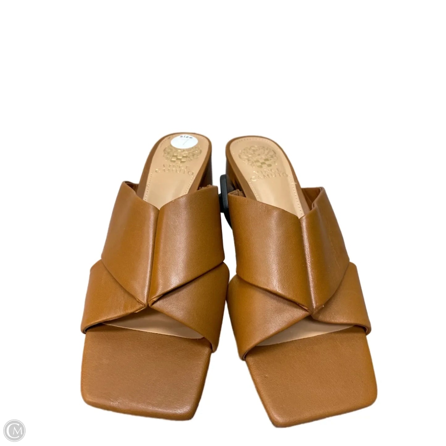 Sandals Heels Block By Vince Camuto In Brown, Size: 7