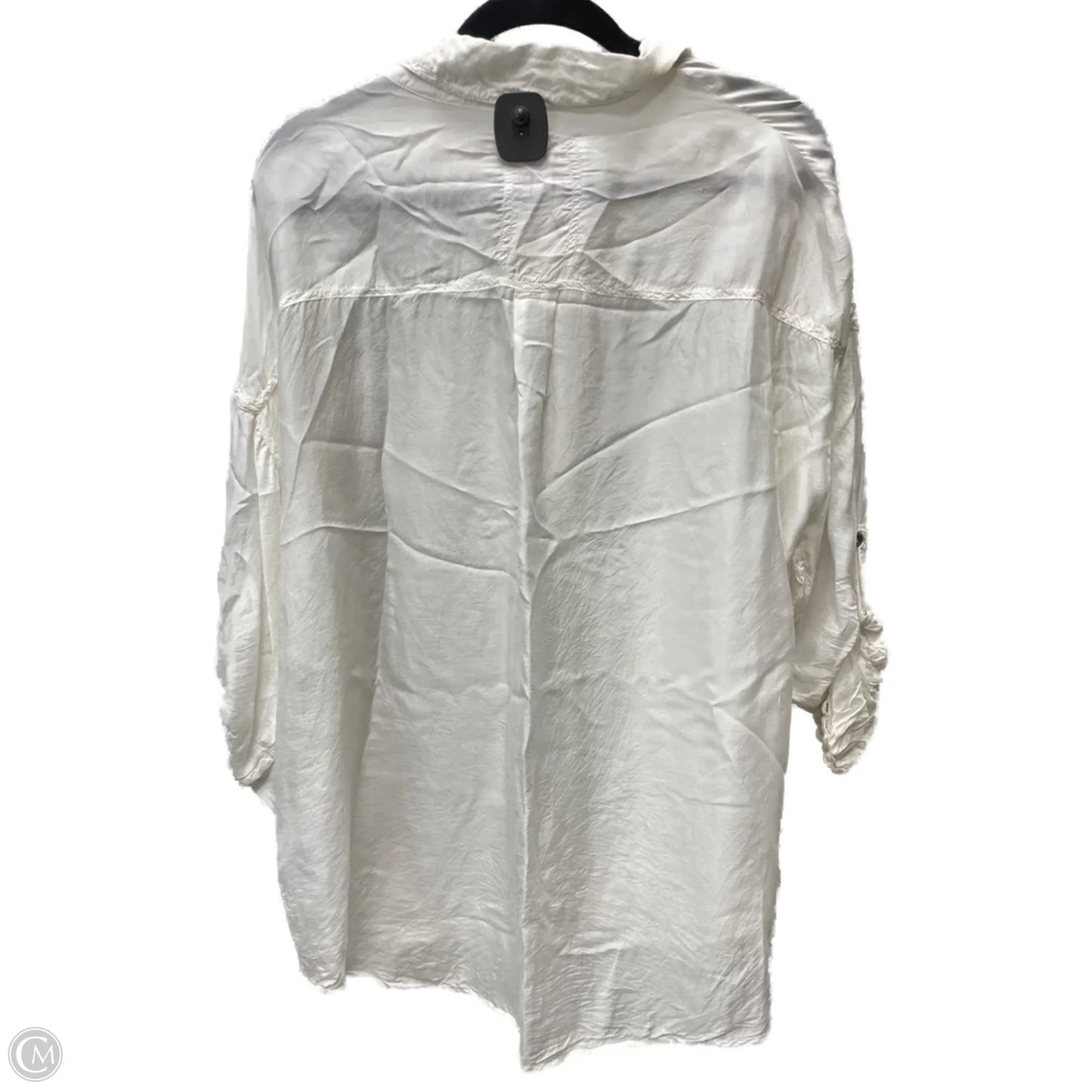 Blouse Long Sleeve By Johnny Was In Cream, Size: M