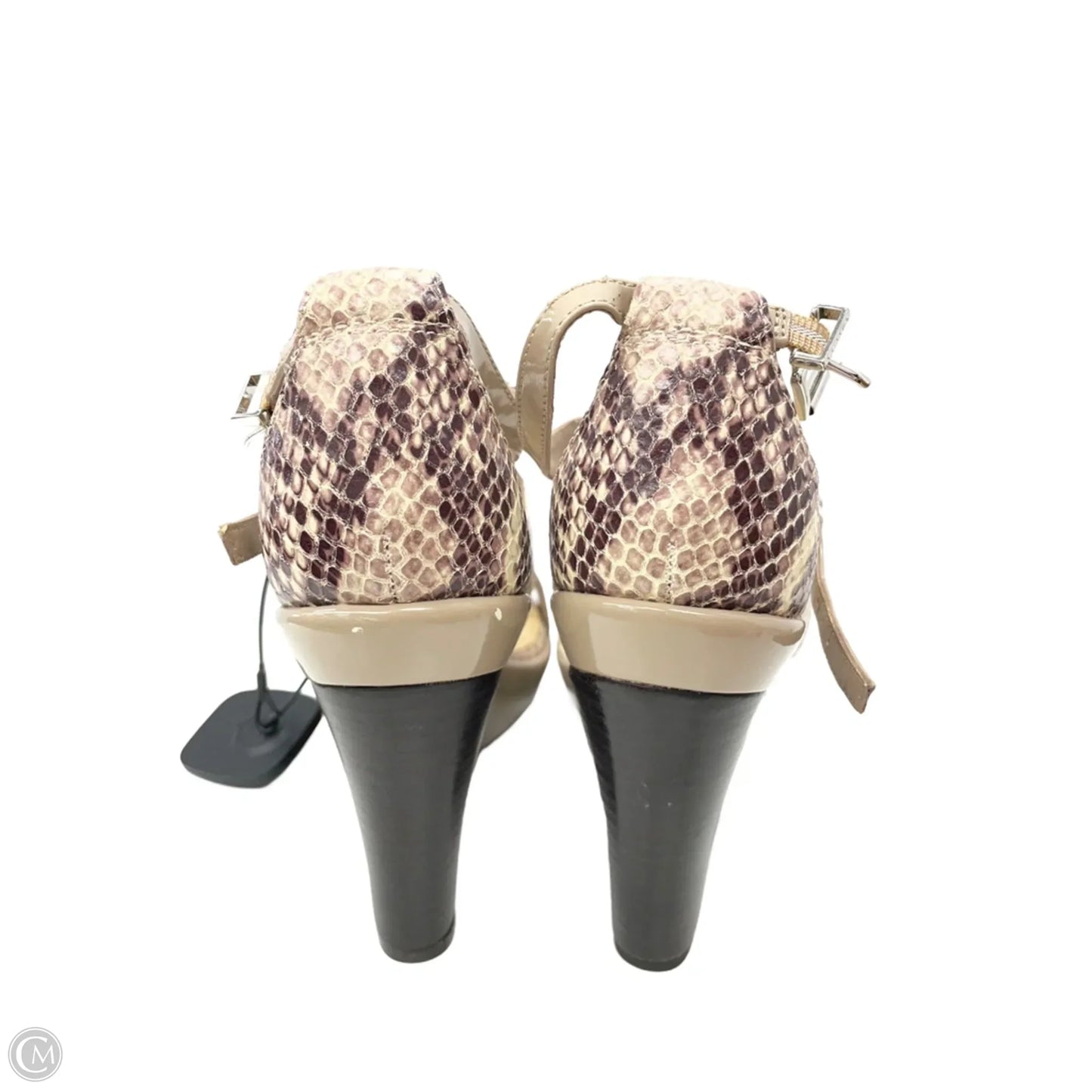 Sandals Heels Wedge By Gianni Bini In Snakeskin Print, Size: 8