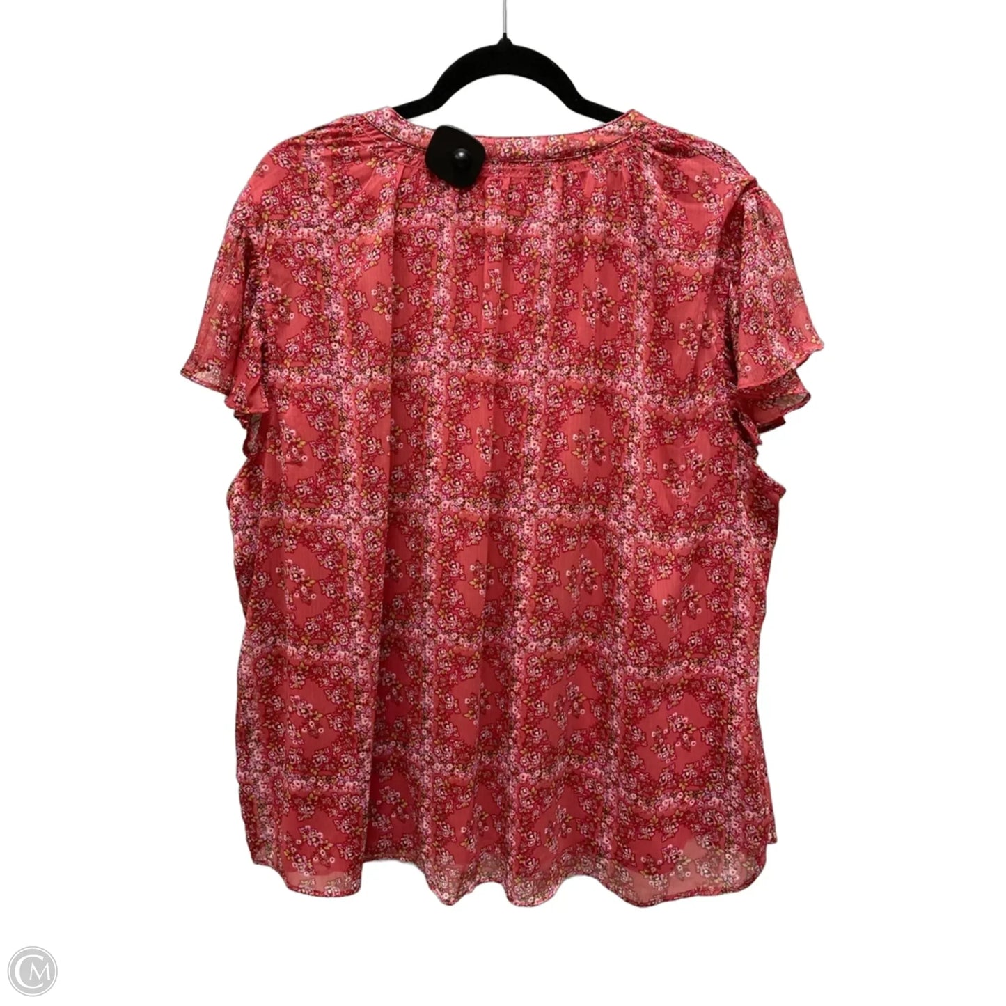 Blouse Short Sleeve By Lc Lauren Conrad In Floral Print, Size: 2x