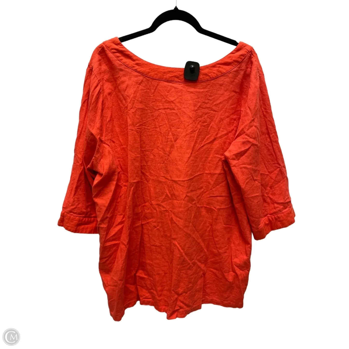 Top Short Sleeve By Jessica London In Orange, Size: 3x