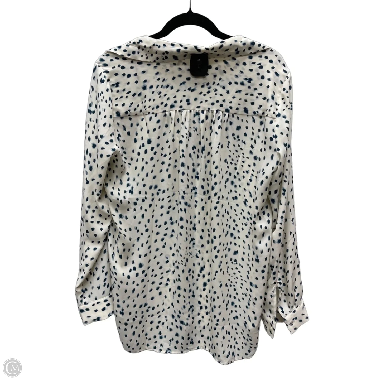 Blouse Long Sleeve By Ann Taylor In Cream, Size: M