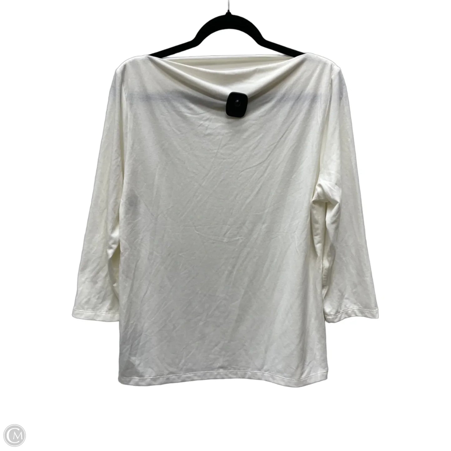 Top Short Sleeve By Ruby Rd In Cream, Size: L