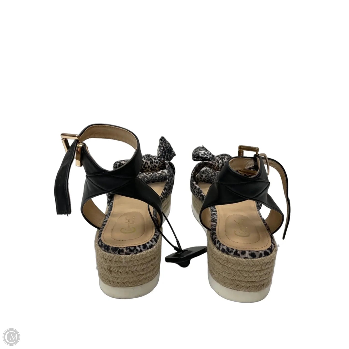 Sandals Heels Platform By Cato In Animal Print, Size: 10