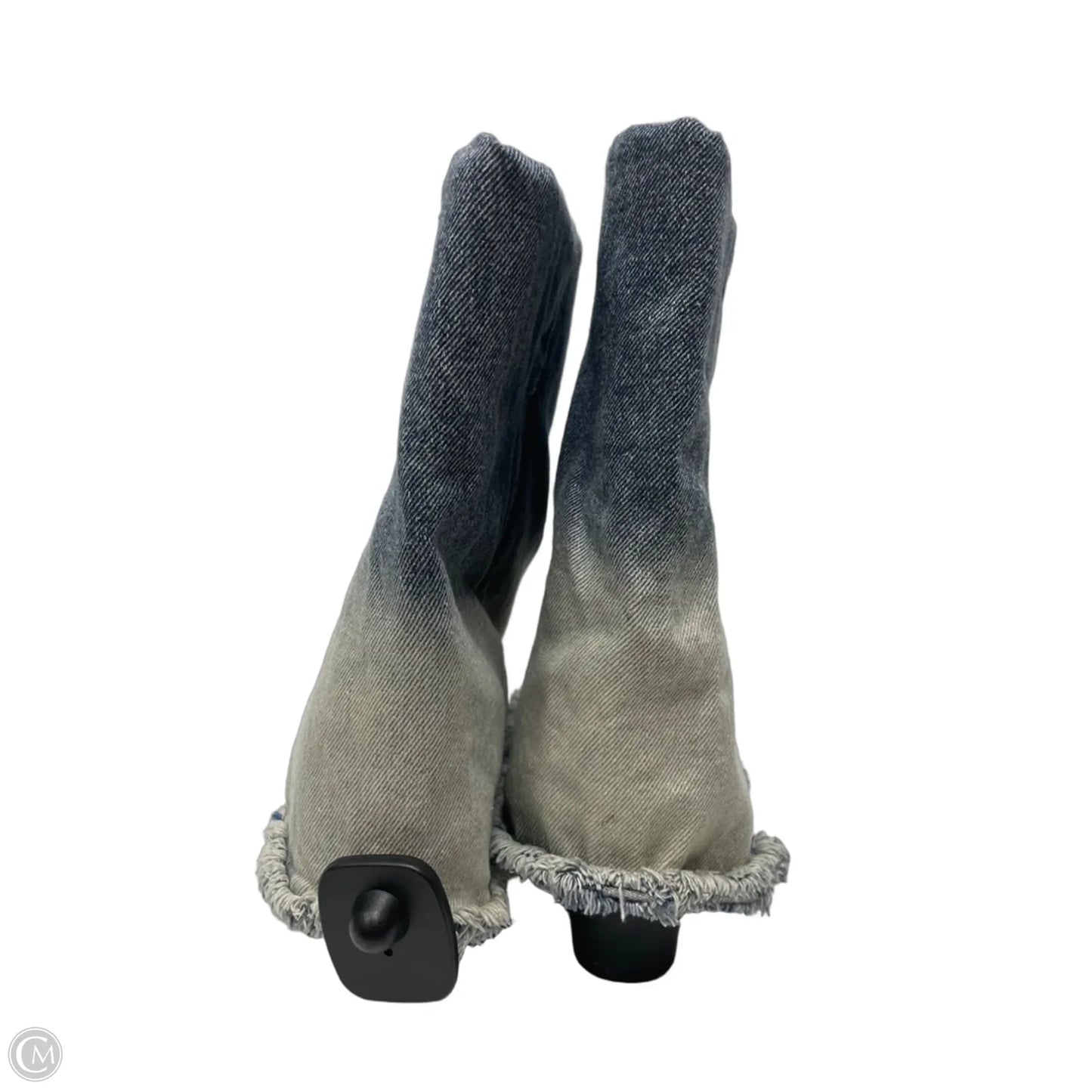 Boots Mid-calf Heels By Wild Fable In Blue Denim, Size: 9