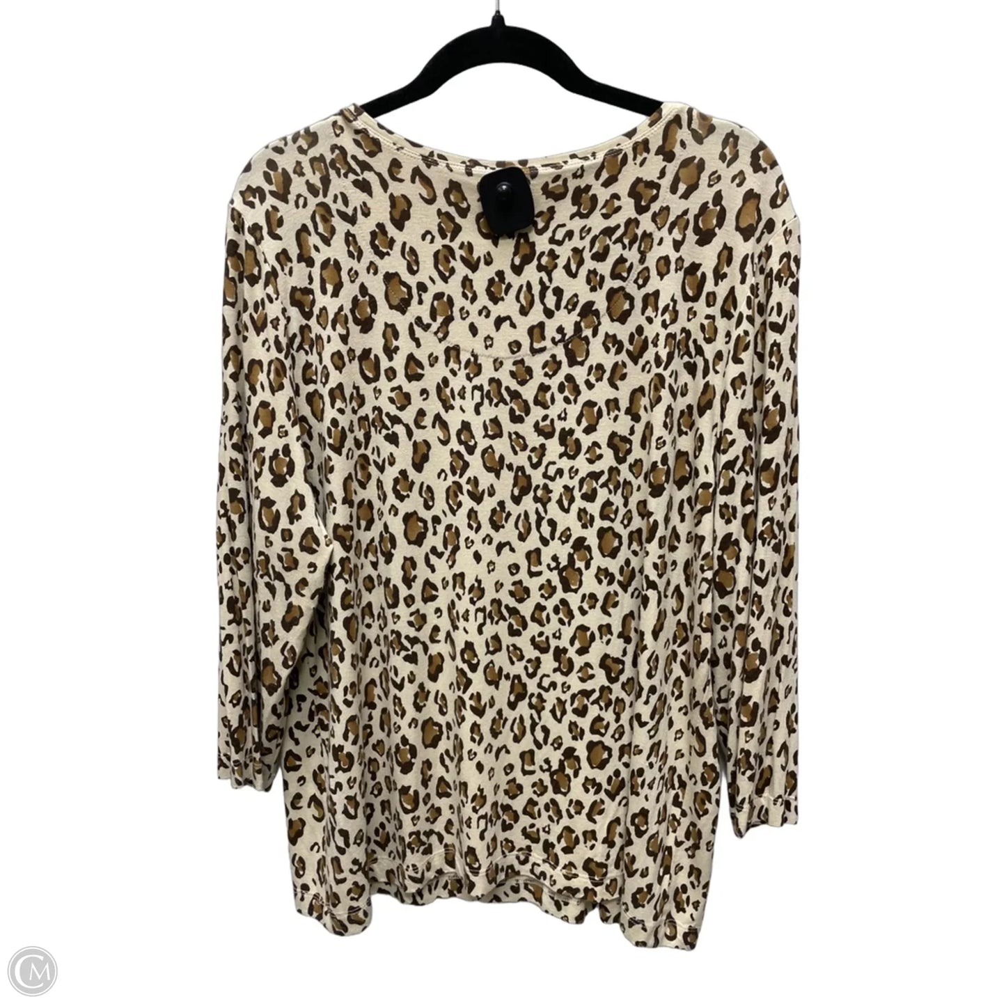 Top Long Sleeve By Chicos In Animal Print, Size: L