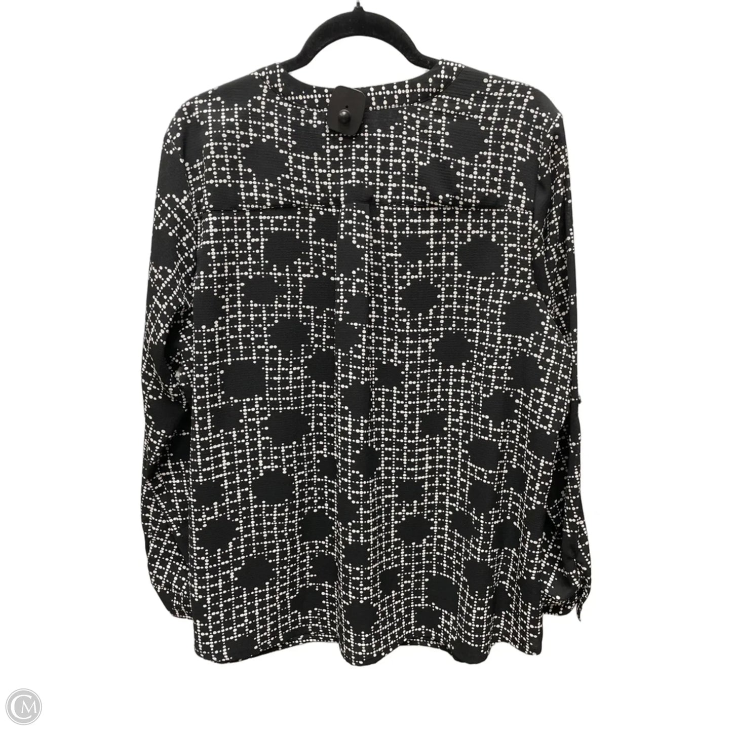 Top Long Sleeve By Ny Collection In Black & White, Size: 2x