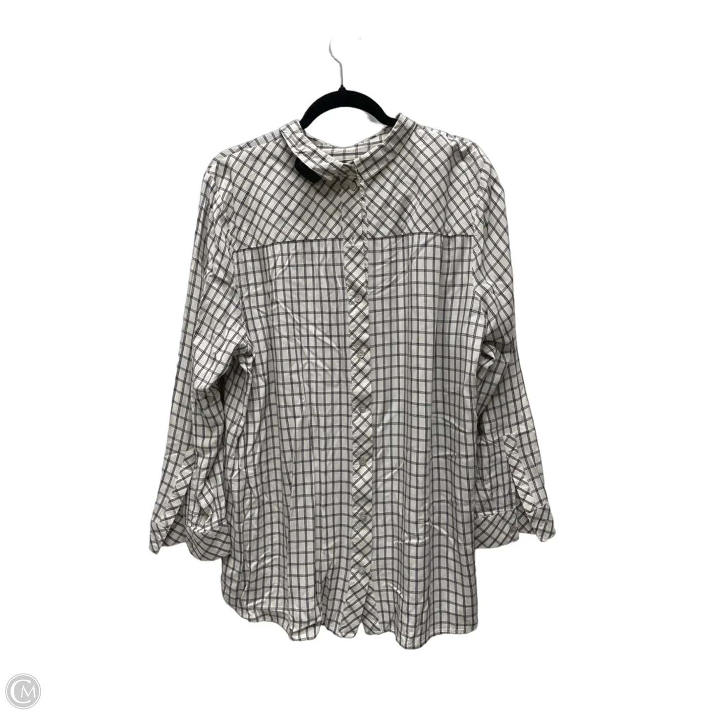 Tunic Long Sleeve By J. Jill In Checkered Pattern, Size: Xl