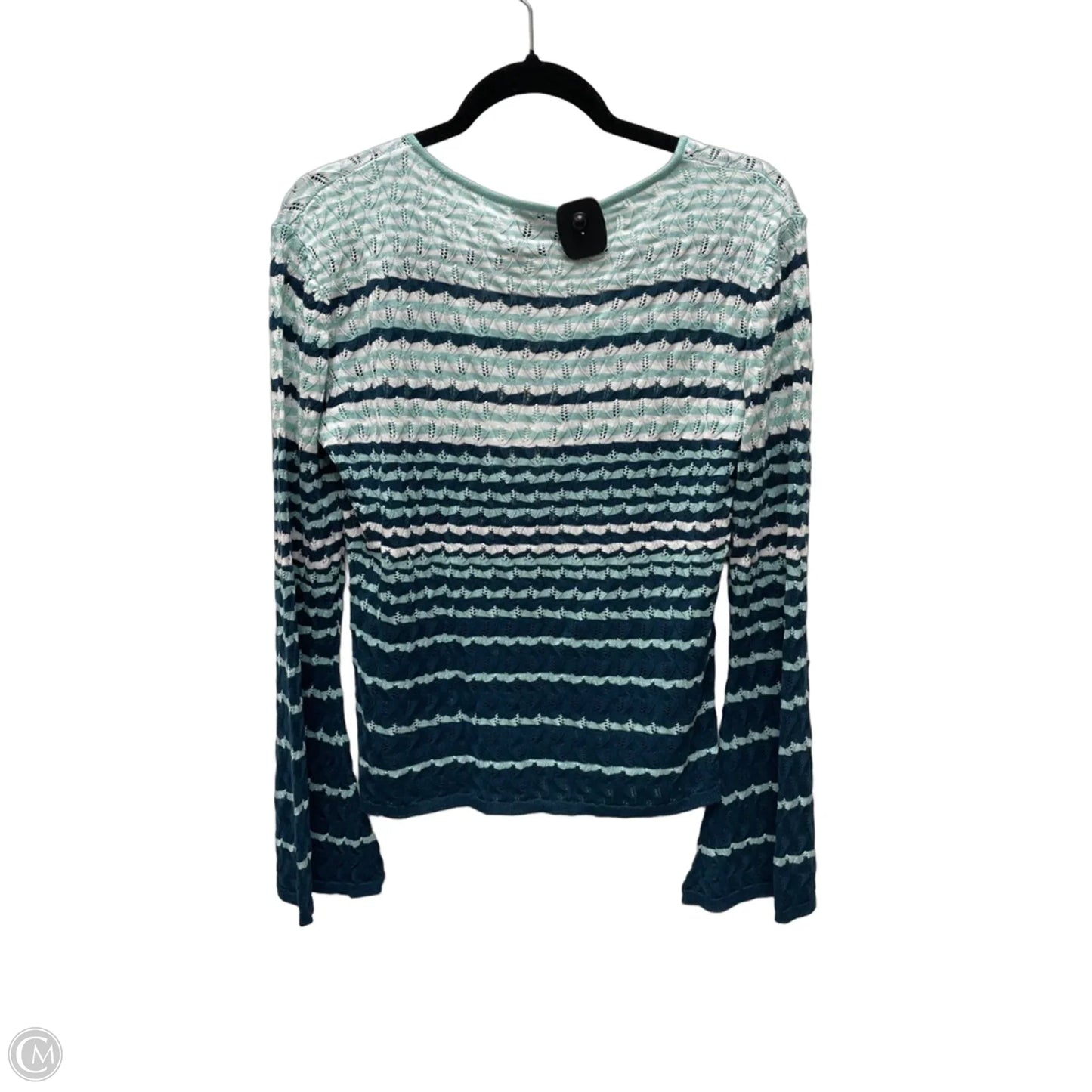 Top Long Sleeve By Cmb In Teal, Size: L