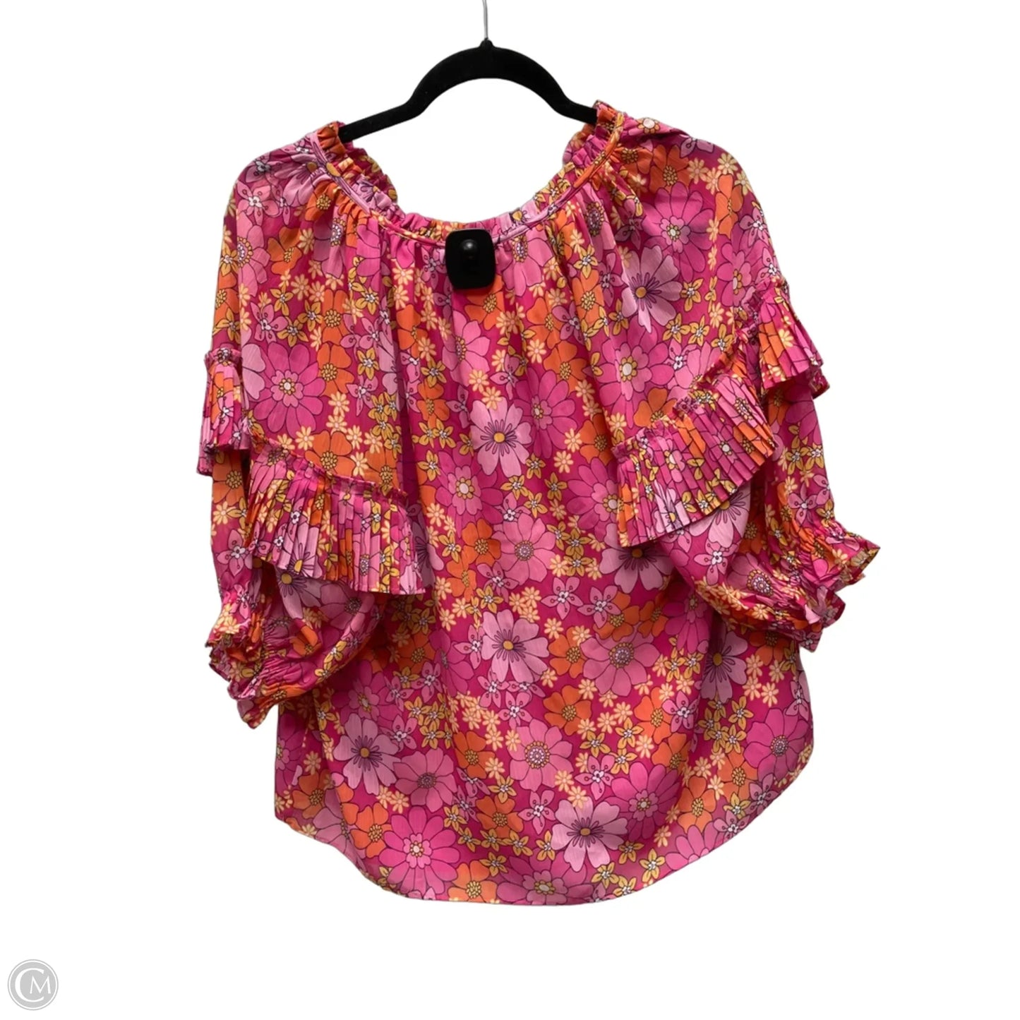Blouse Short Sleeve By Ramy Brook In Floral Print, Size: M
