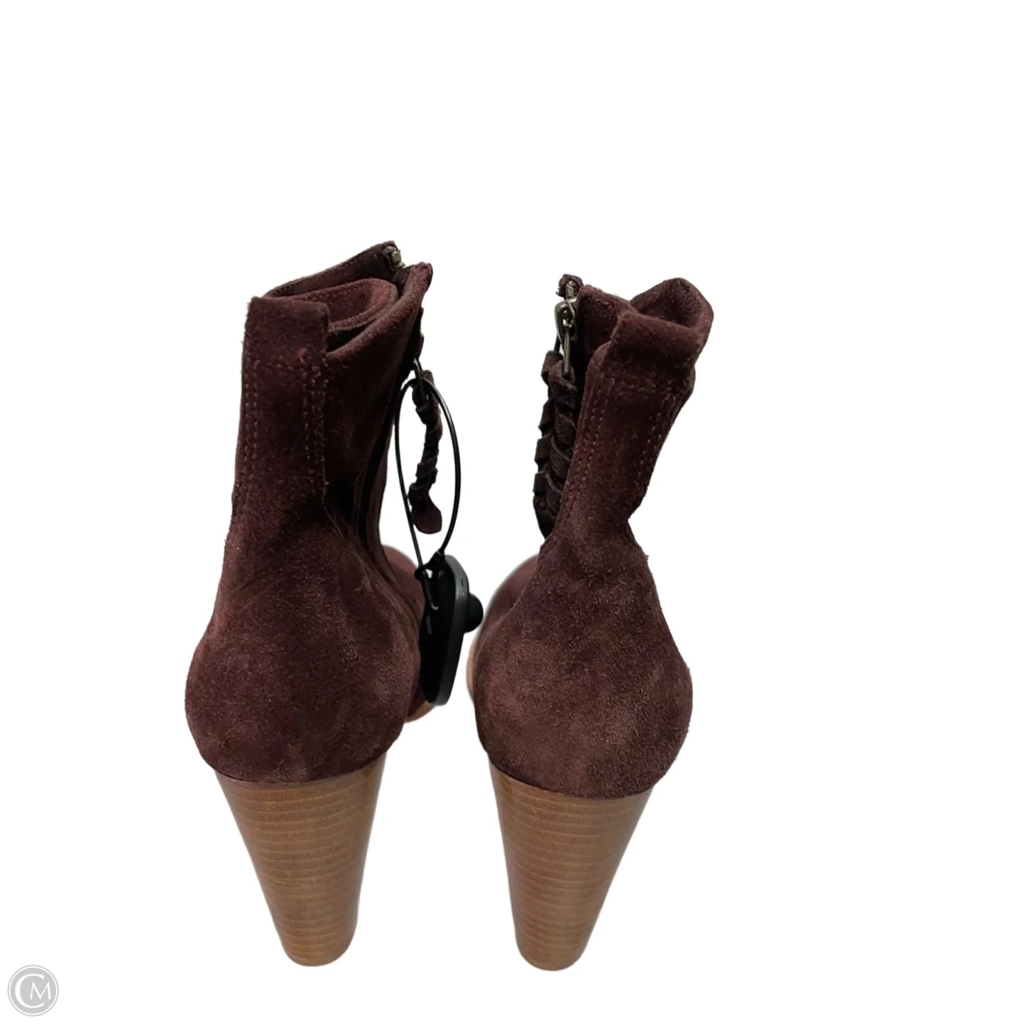 Boots Ankle Heels By Joie In Maroon, Size: 10
