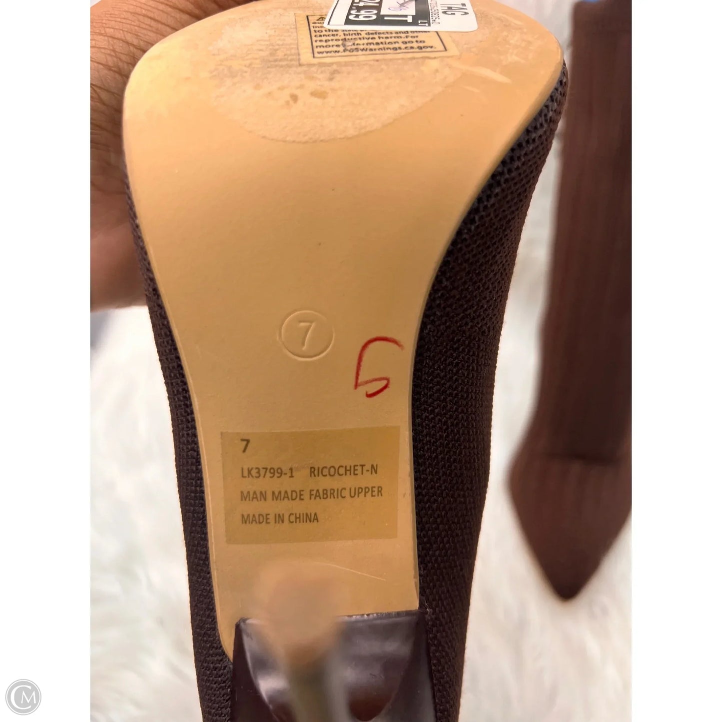 Boots Ankle Heels By Fashion Nova In Brown, Size: 7