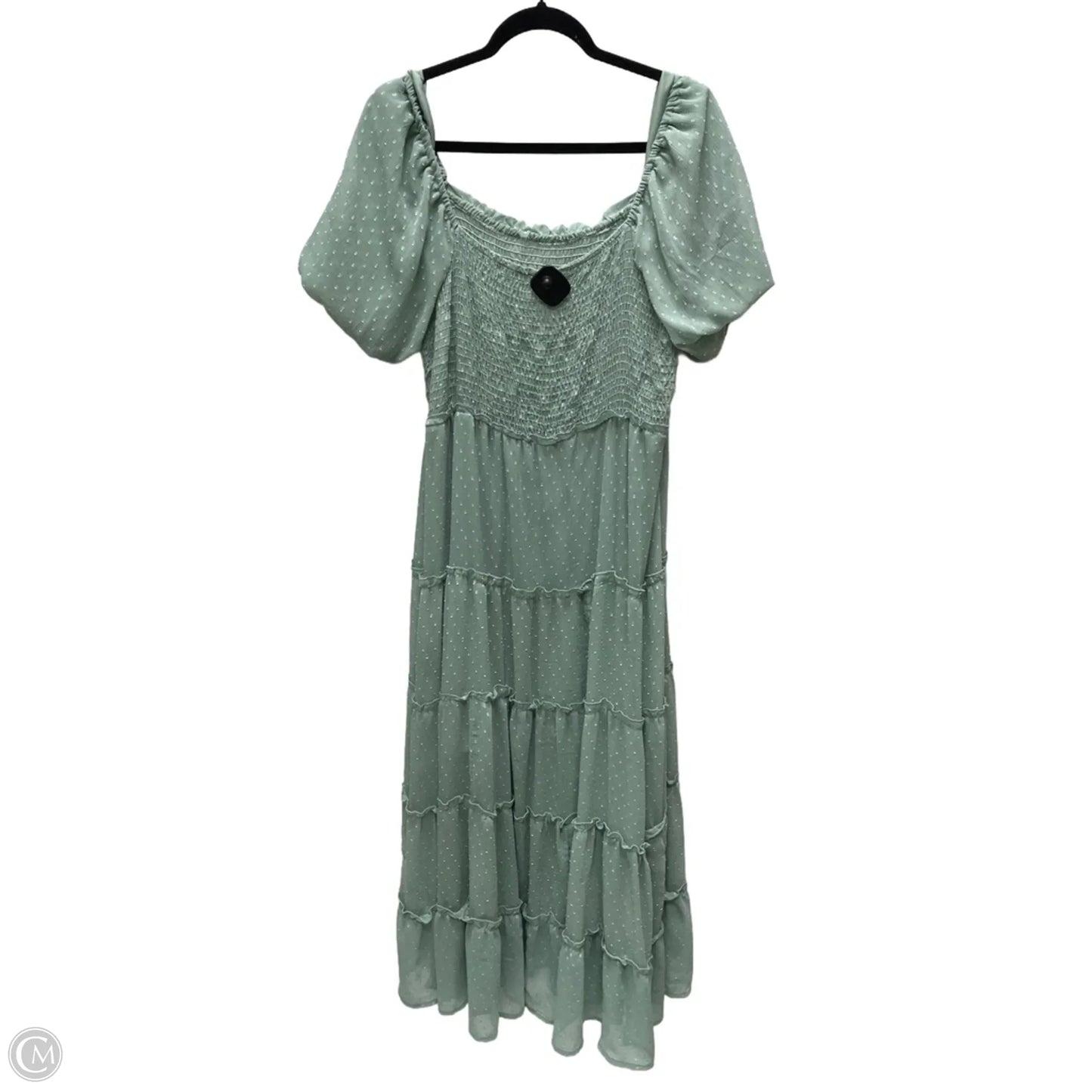Dress Casual Maxi By Ny Collection In Green, Size: 1x