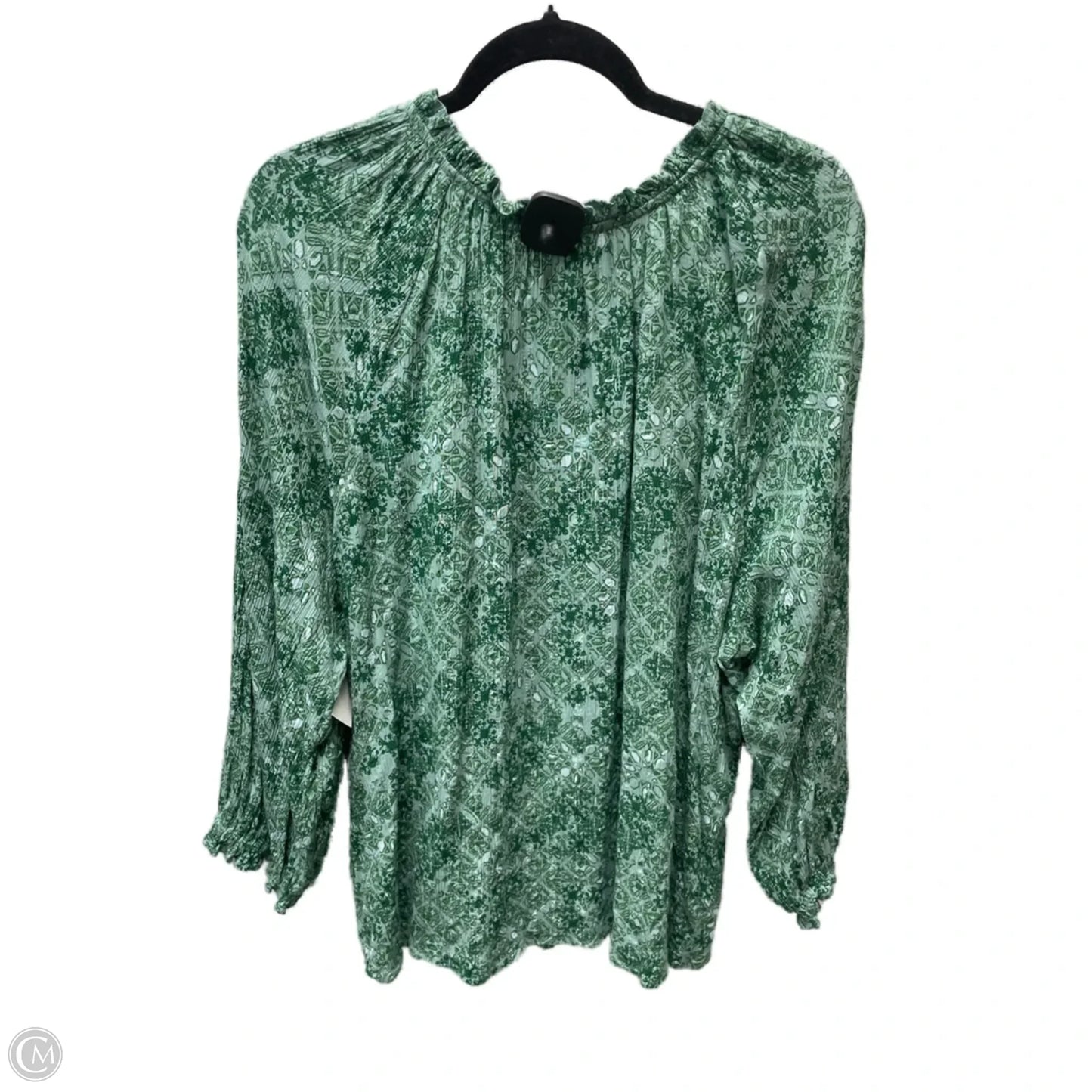 Top 3/4 Sleeve By Style And Company In Green, Size: 4x