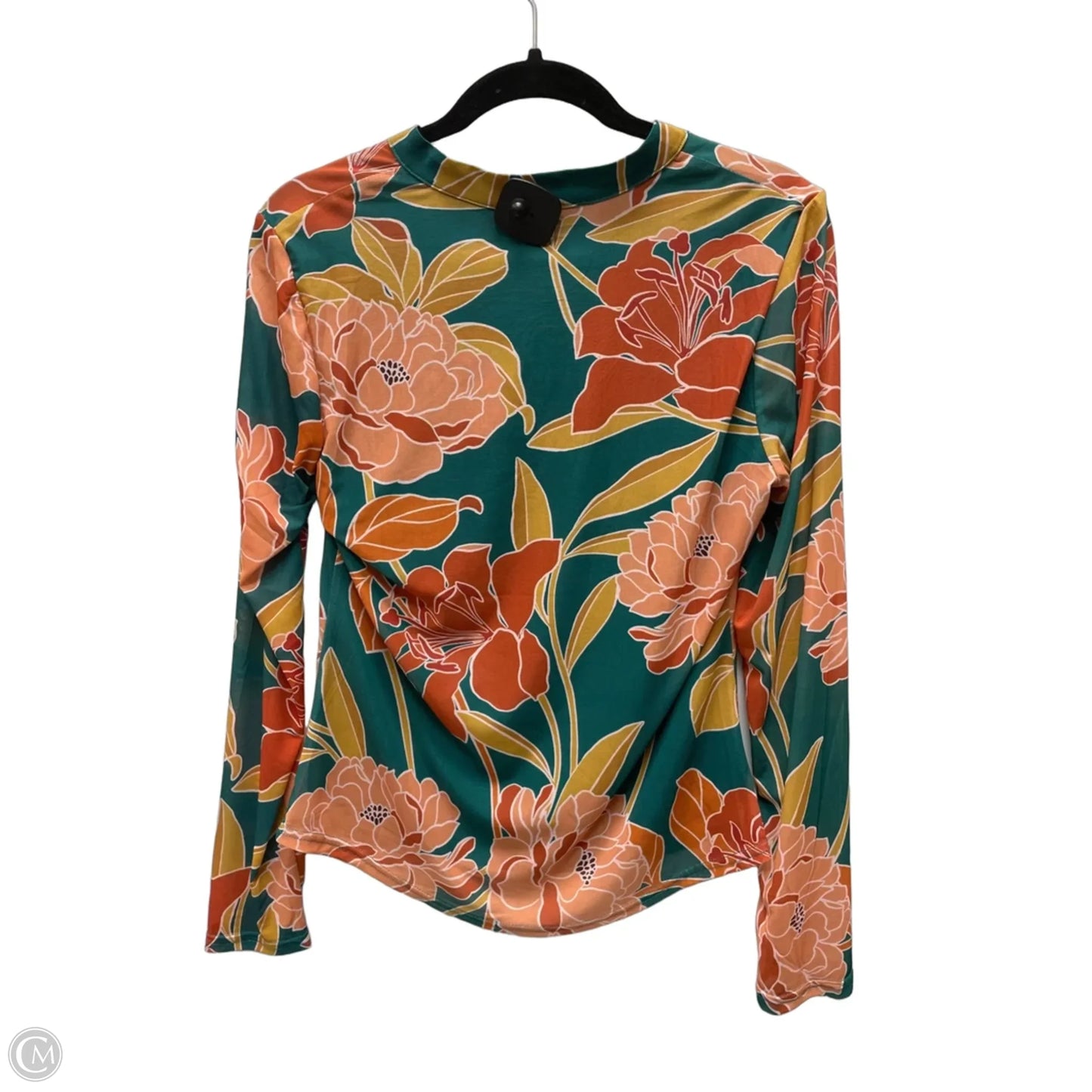 Top Long Sleeve By Dr2 In Floral Print, Size: M