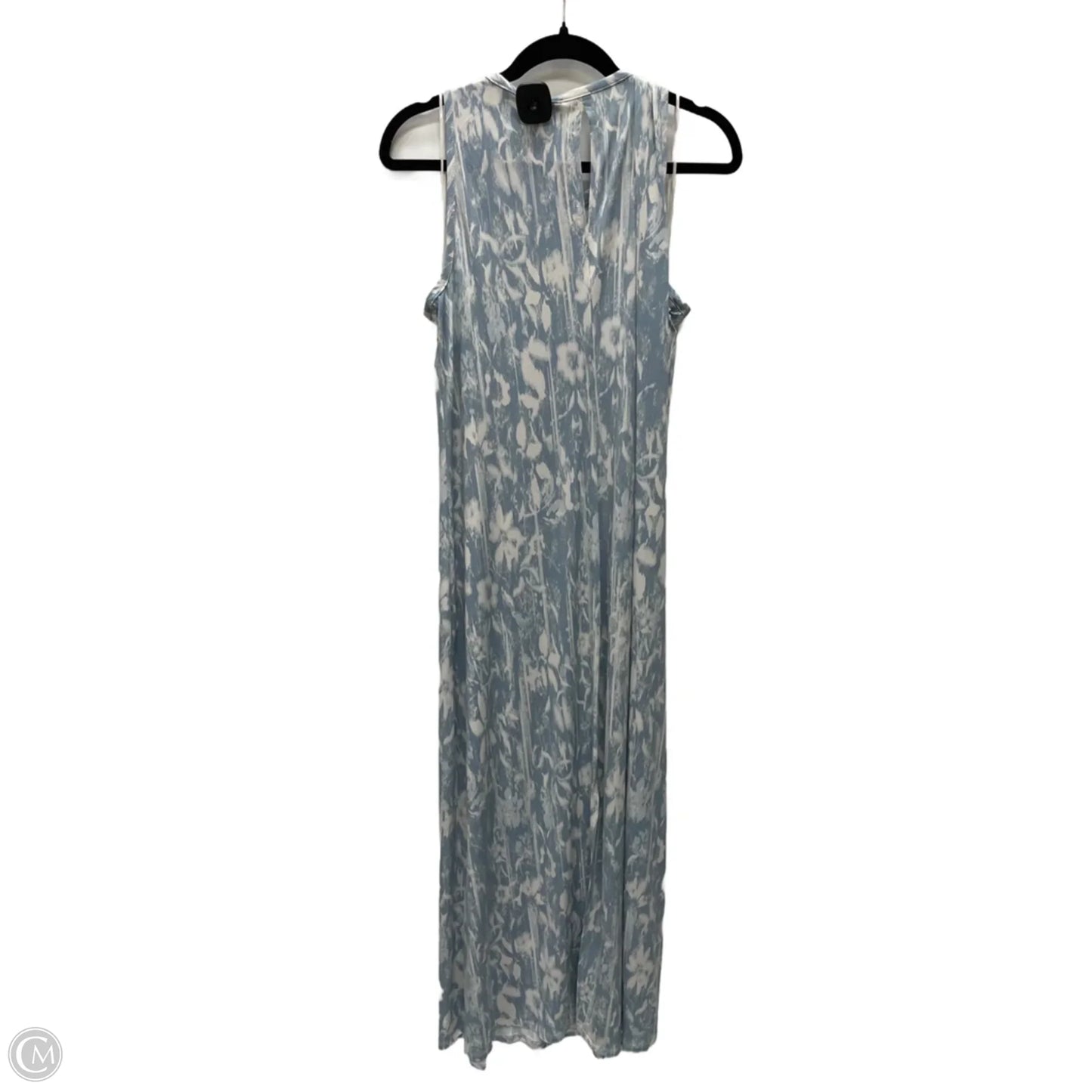 Dress Casual Maxi By Vince Camuto In Blue & Cream, Size: L