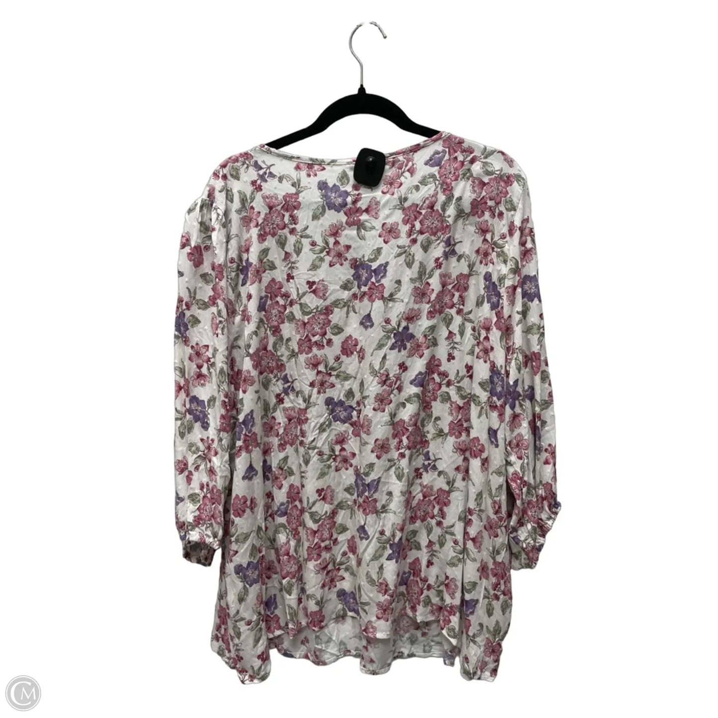 Top Short Sleeve By Papermoon In Floral Print, Size: 3x