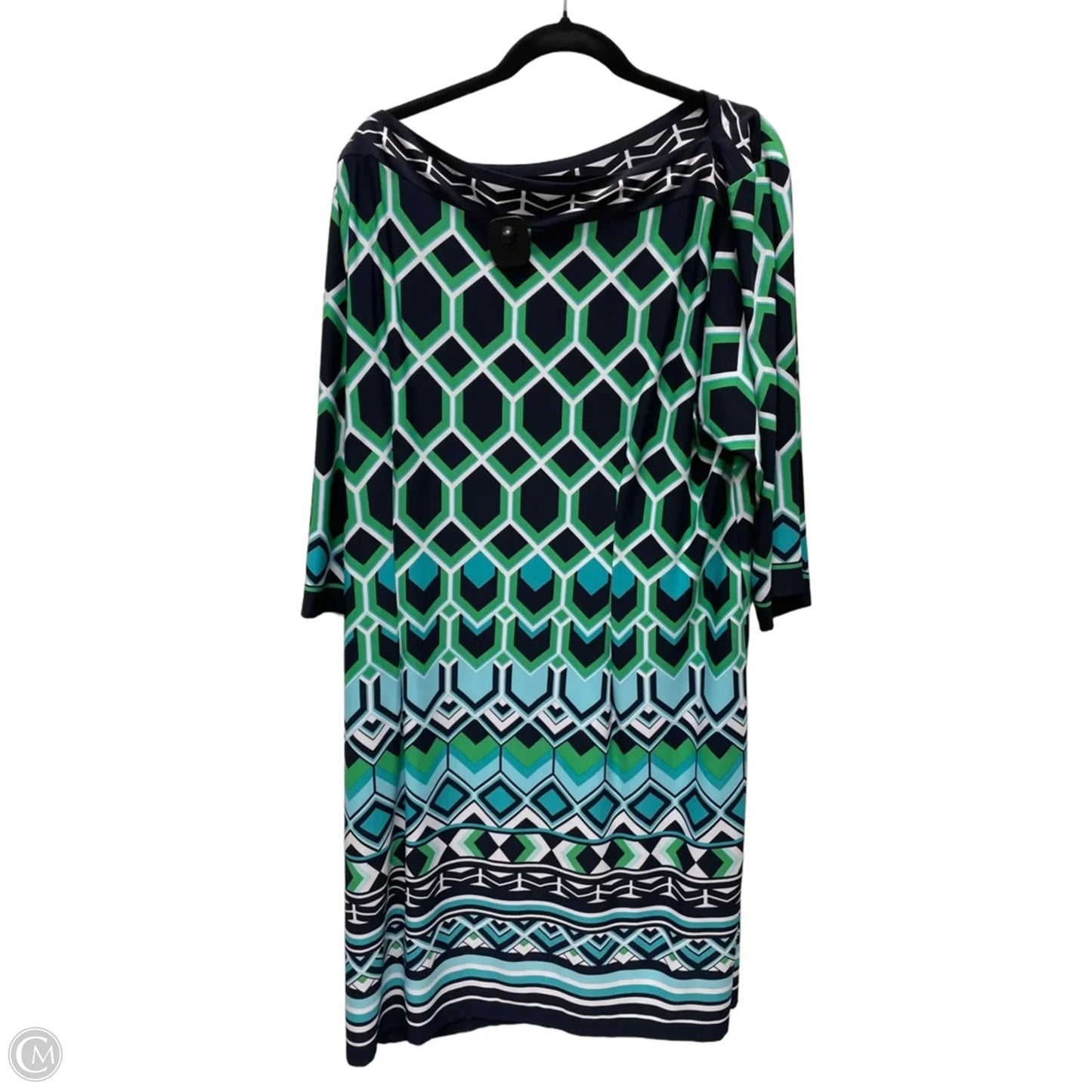 Dress Work By Studio 1 In Geometric Pattern, Size: 3x