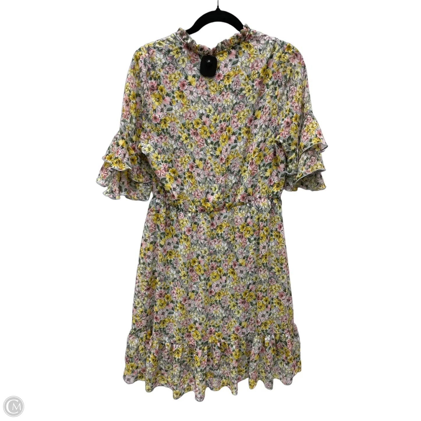 Dress Casual Short By Clothes Mentor In Floral Print, Size: L