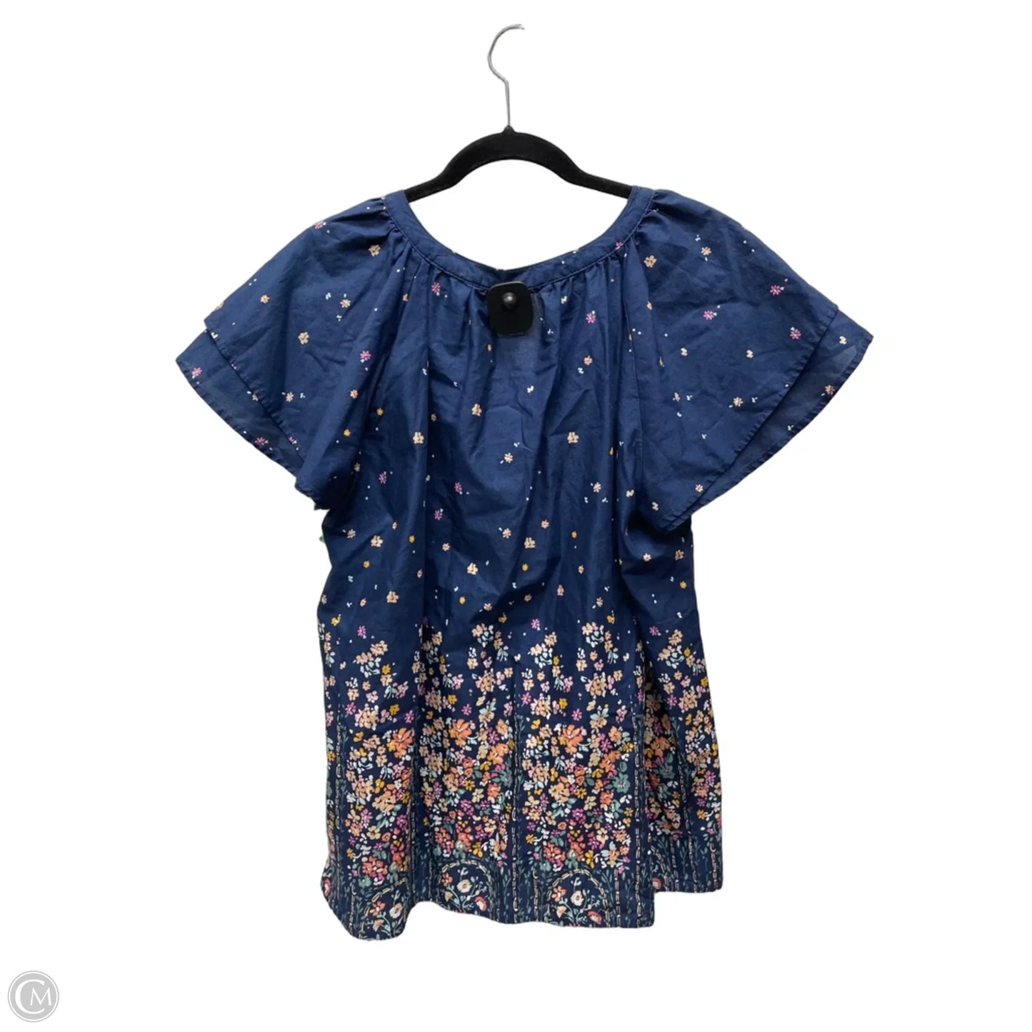 Blouse Short Sleeve By St Johns Bay In Floral Print, Size: Xl