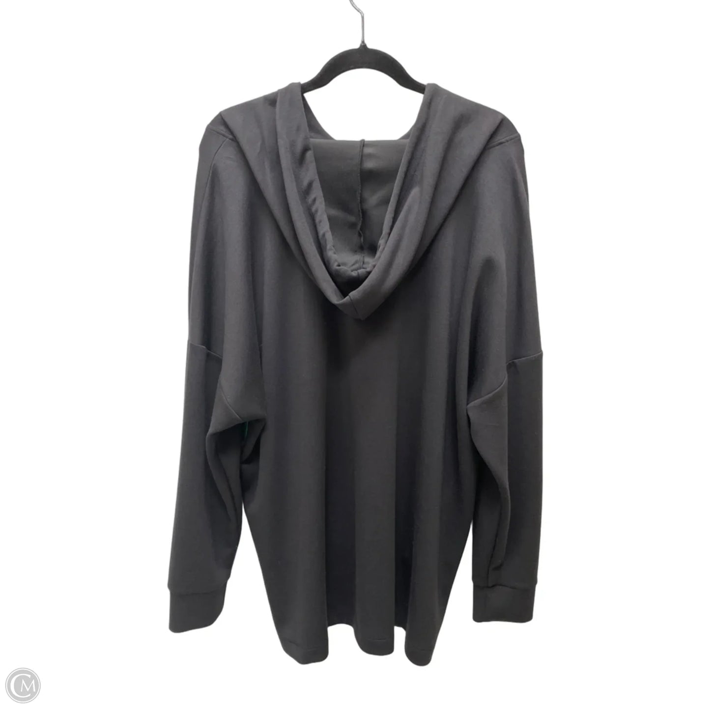 Athletic Top Long Sleeve Hoodie By Cable And Gauge In Black, Size: 2x