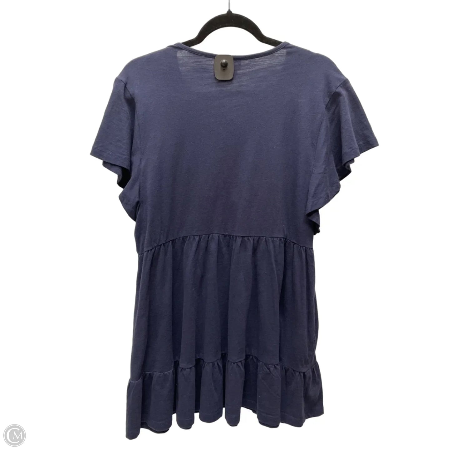 Top Short Sleeve By Clothes Mentor In Navy, Size: M
