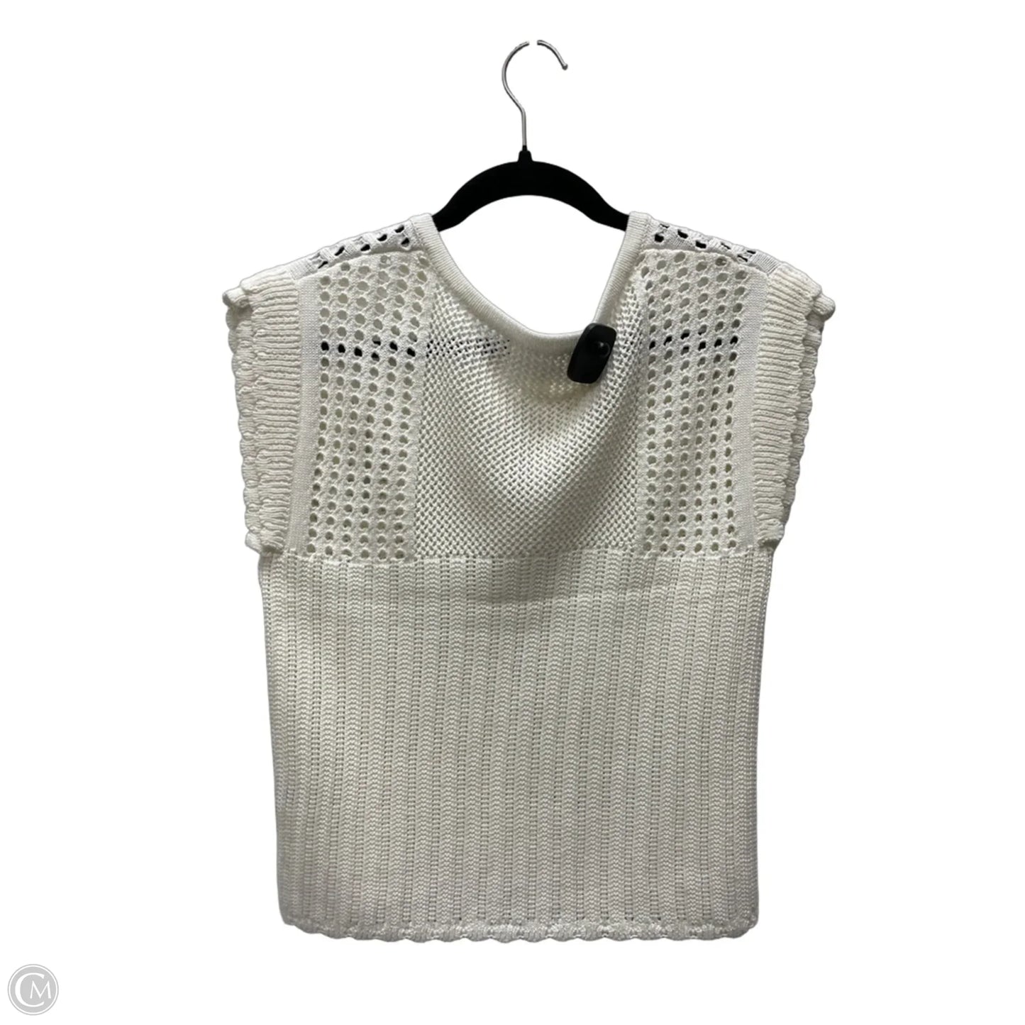Sweater Short Sleeve By Heartloom In Cream, Size: M