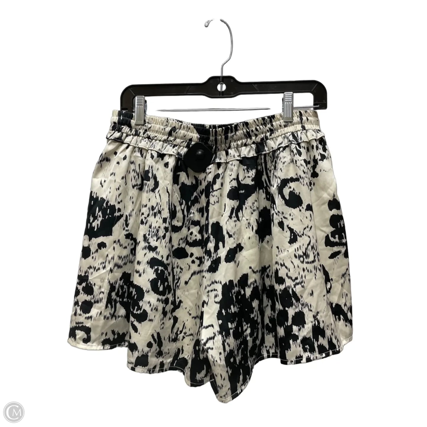 Shorts By Glam In Black & Cream, Size: L