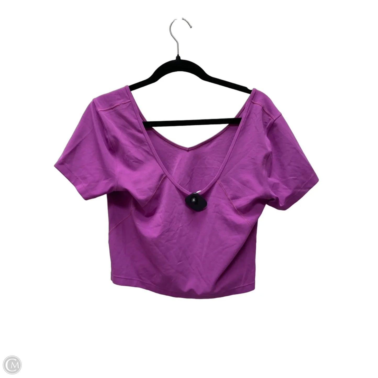 Athletic Top Short Sleeve By Lululemon In Purple, Size: L