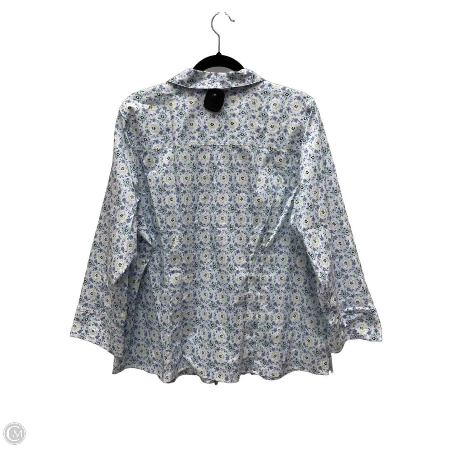 Top Long Sleeve By Croft And Barrow In Floral Print, Size: 1x