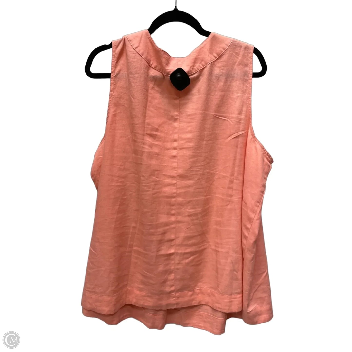 Top Sleeveless By Croft And Barrow In Peach, Size: 2x