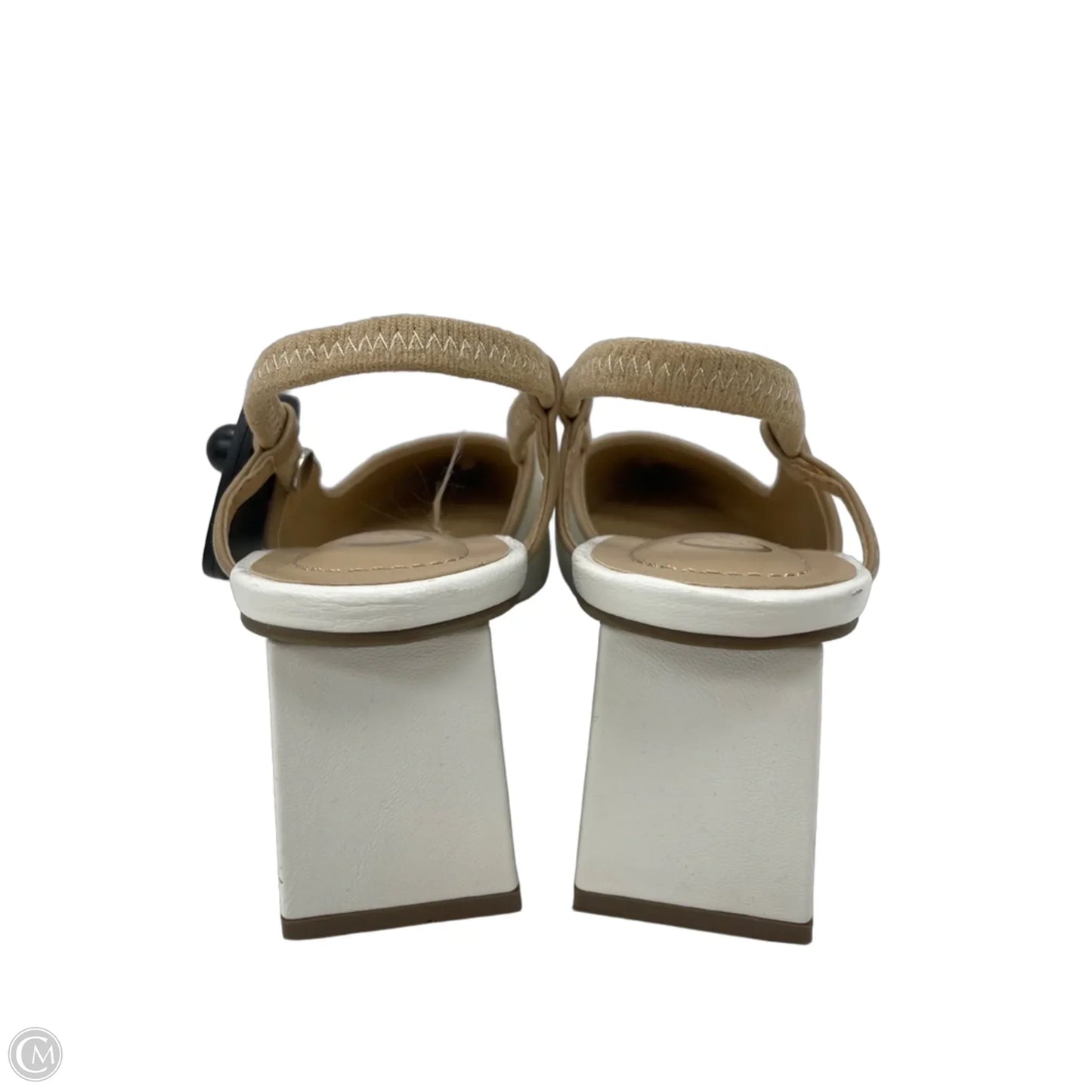 Shoes Heels Block By Cato In Tan & White, Size: 8