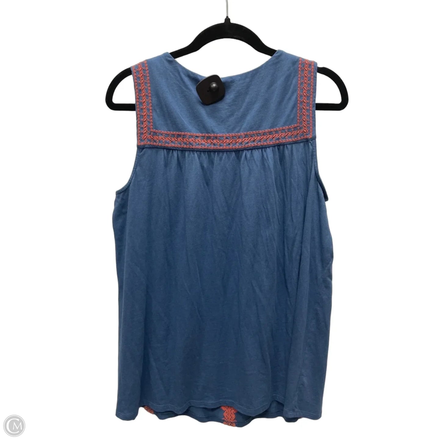 Top Sleeveless By J. Jill In Blue & Orange, Size: M