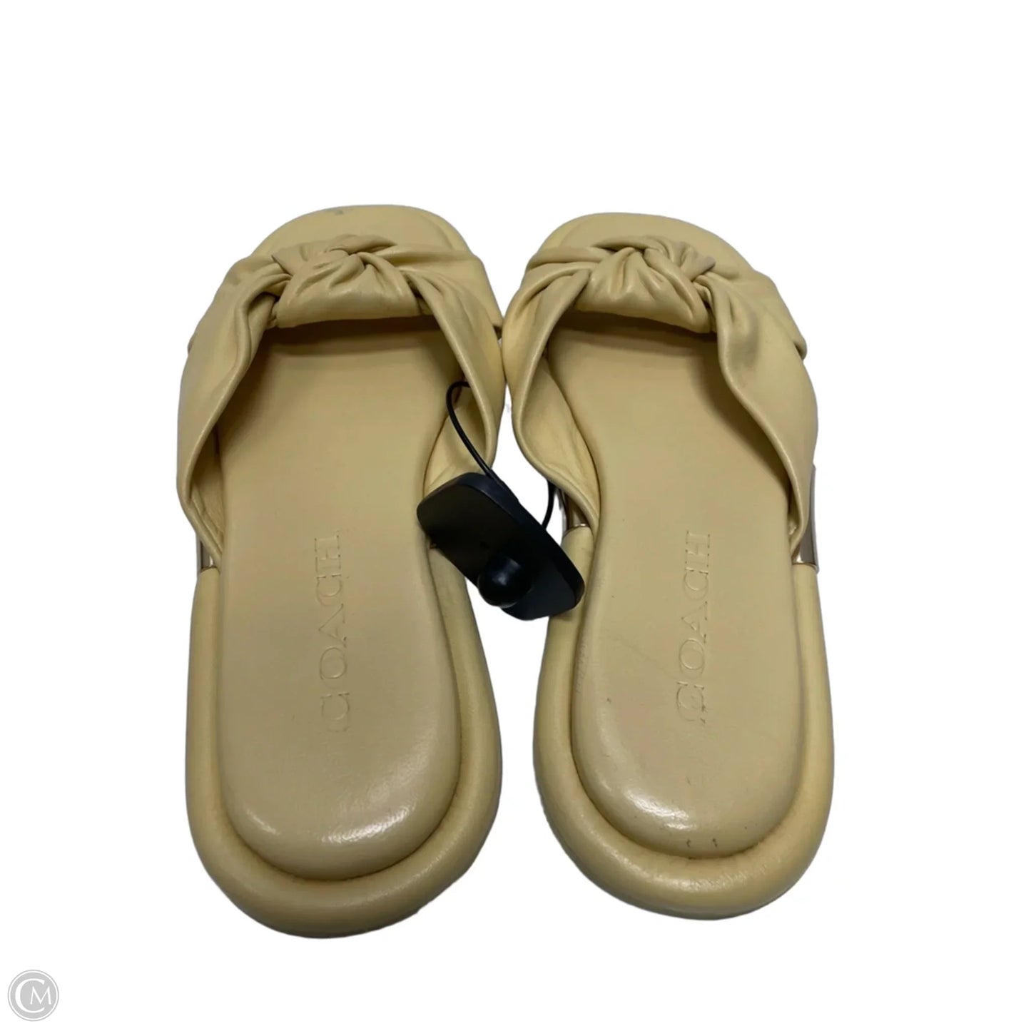 Sandals Designer By Coach In Yellow, Size: 7