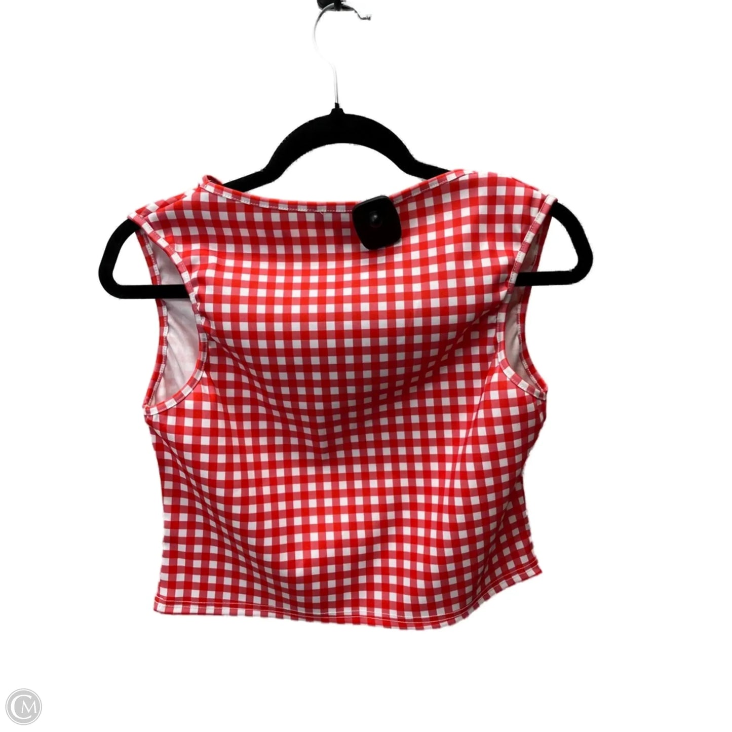 Top Sleeveless By Pretty Little Thing In Checkered Pattern, Size: M