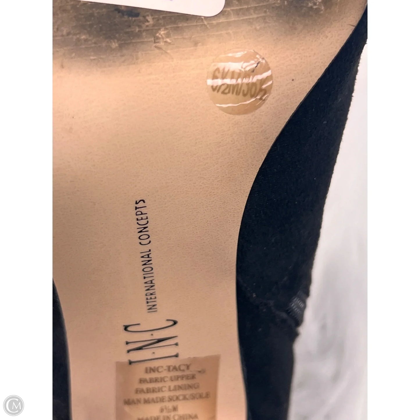 Boots Knee Heels By Inc In Black, Size: 6.5